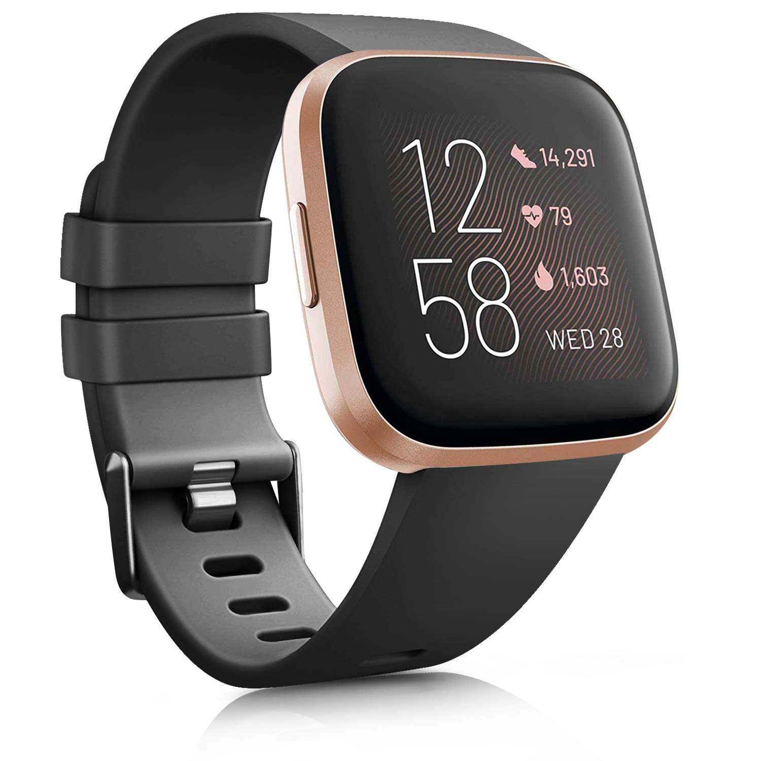 Fitbit Versa Band/Fitbit Versa Lite Bands, Sport Wristband Small Large Classic TPU Replacement Watch Band for Fitbit Versa & Fitbit Versa Lite &