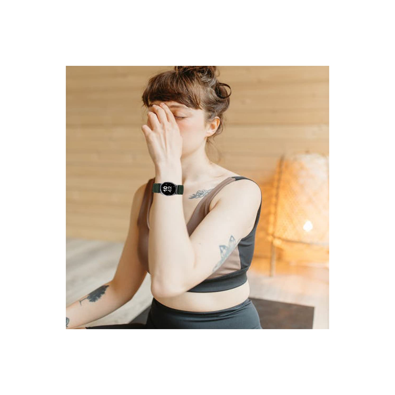 20mm Stretchy Bands Compatible with Samsung Galaxy Watch 5/4 40mm 44mm/Watch 5 Pro 45mm/Watch 4 Classic 42mm 46mm, Nylon Strap for Galaxy Active 2 40