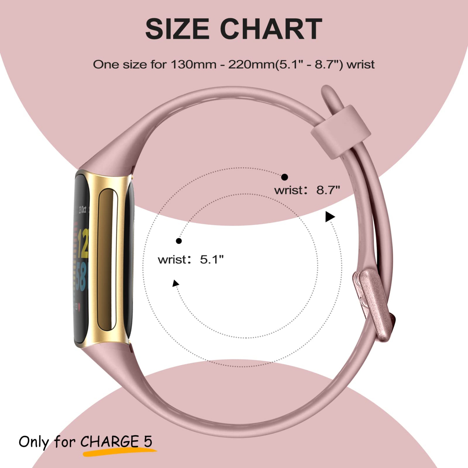 Bracelets rechange pour femmes, bracelet respirant et étanche charge 5 Fitbit pour accessoires moniteur d’activité charge 5, paq. 3