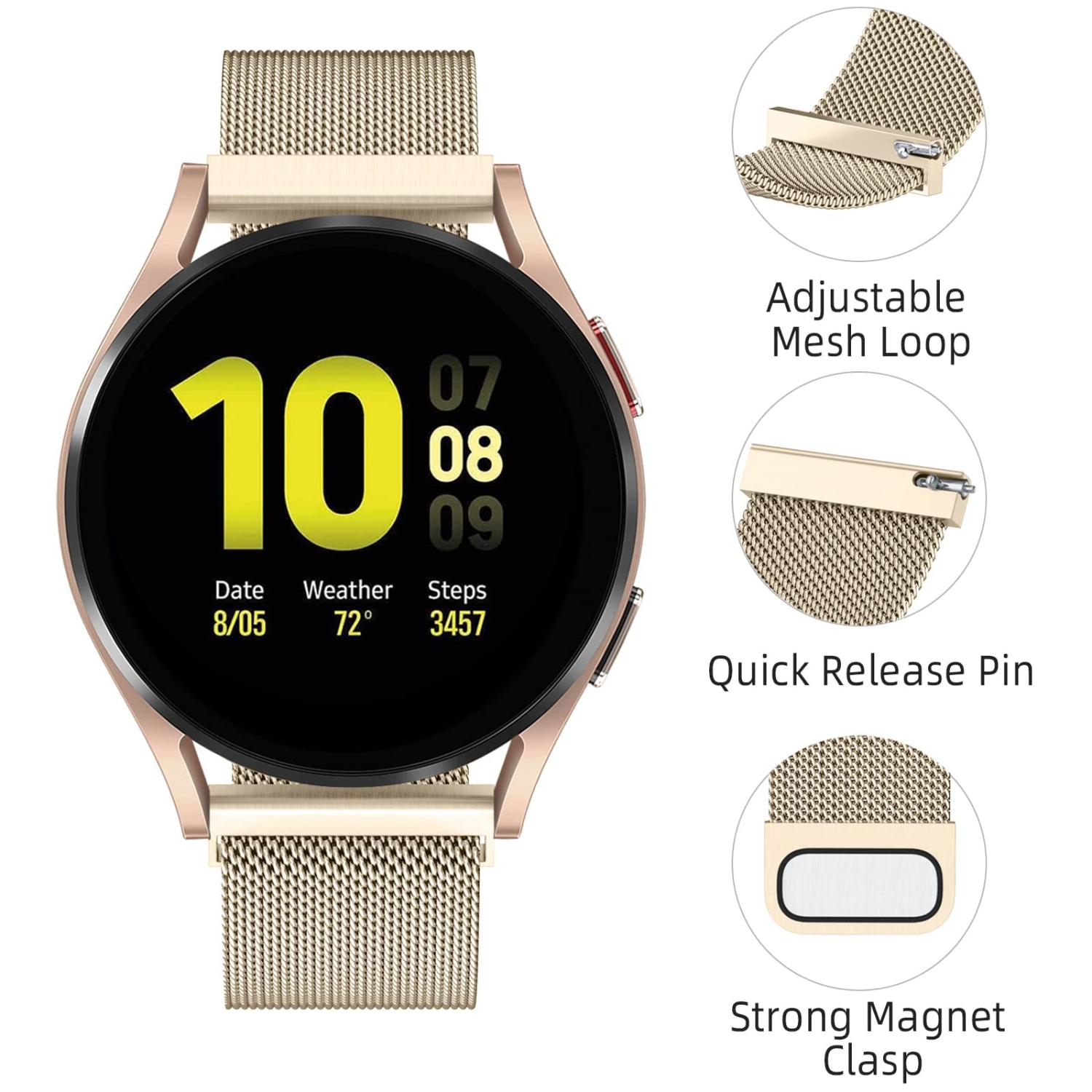 JKD Compatible with Samsung Watch 5 Band/Samsung Watch 4 Band, Samsung Active 2 Watch/Samsung Watch 5 Pro, Galaxy Watch 3/Galaxy Watch, Breathable