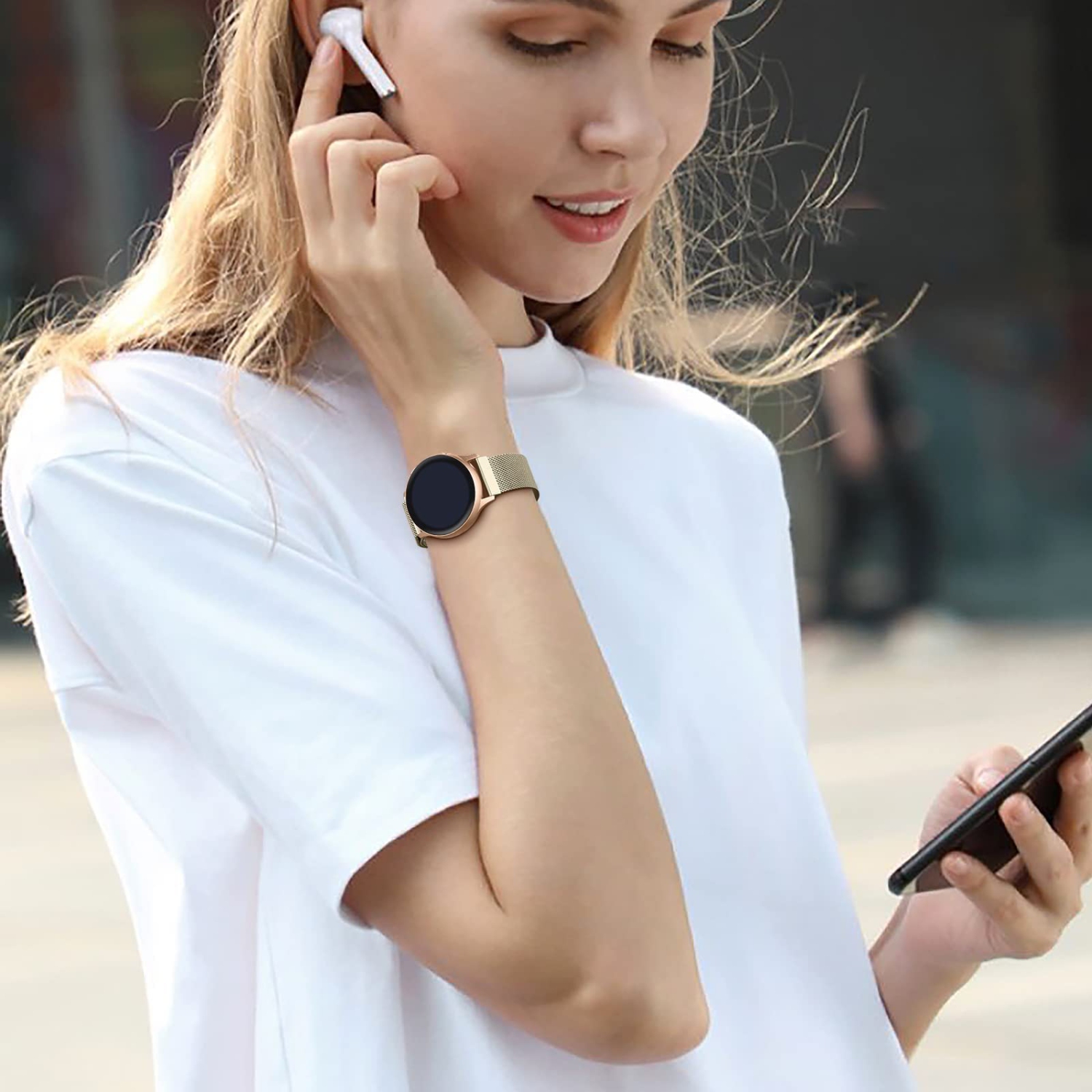 JKD Compatible with Samsung Watch 5 Band/Samsung Watch 4 Band, Samsung Active 2 Watch/Samsung Watch 5 Pro, Galaxy Watch 3/Galaxy Watch, Breathable