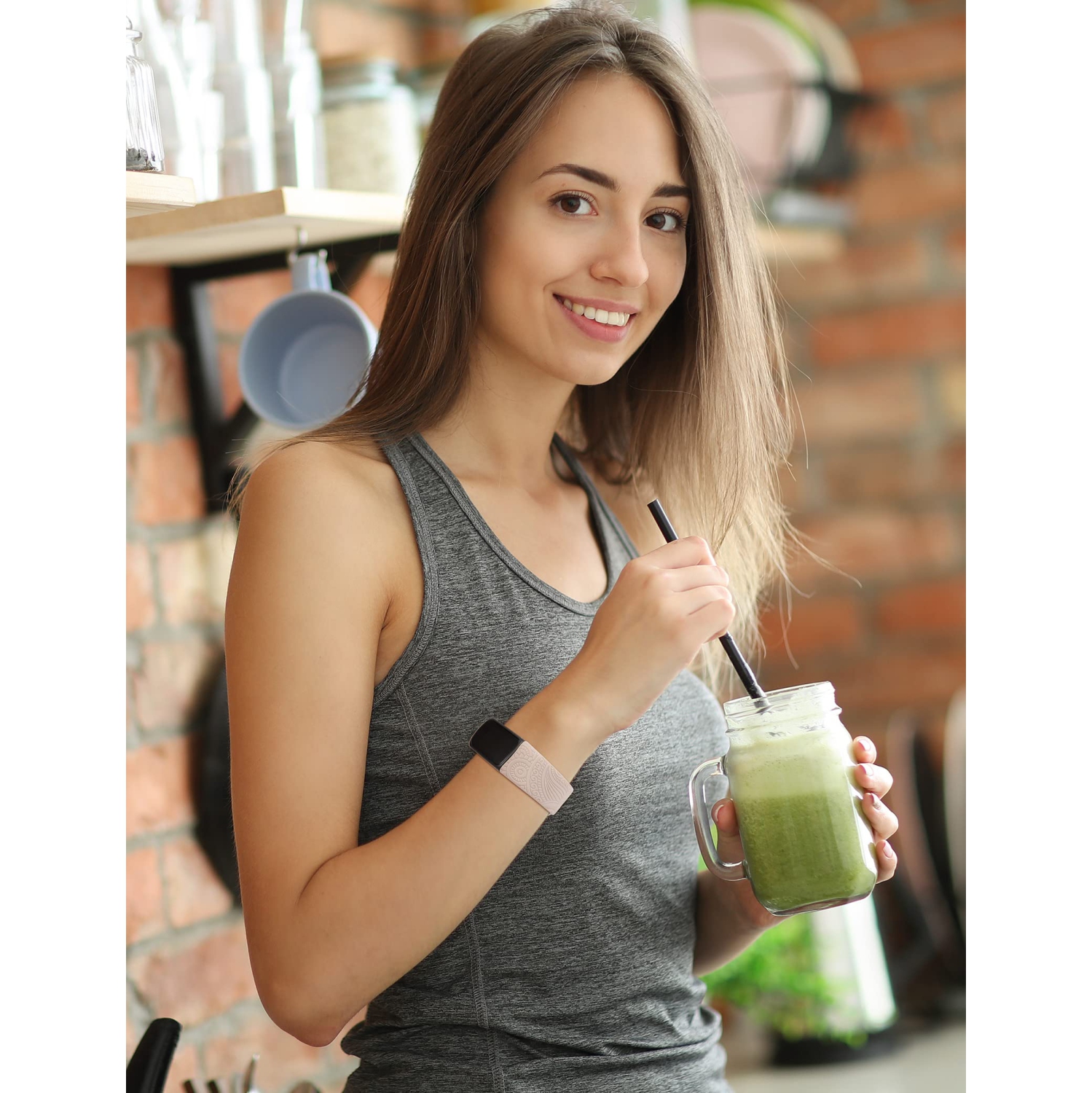 Fitbit Charge 5 Bands for Women Men Soft Silicone Sport Strap Laser Engraved Flower Pattern Replacement Wristband for Charge 5 Fitness Tracker