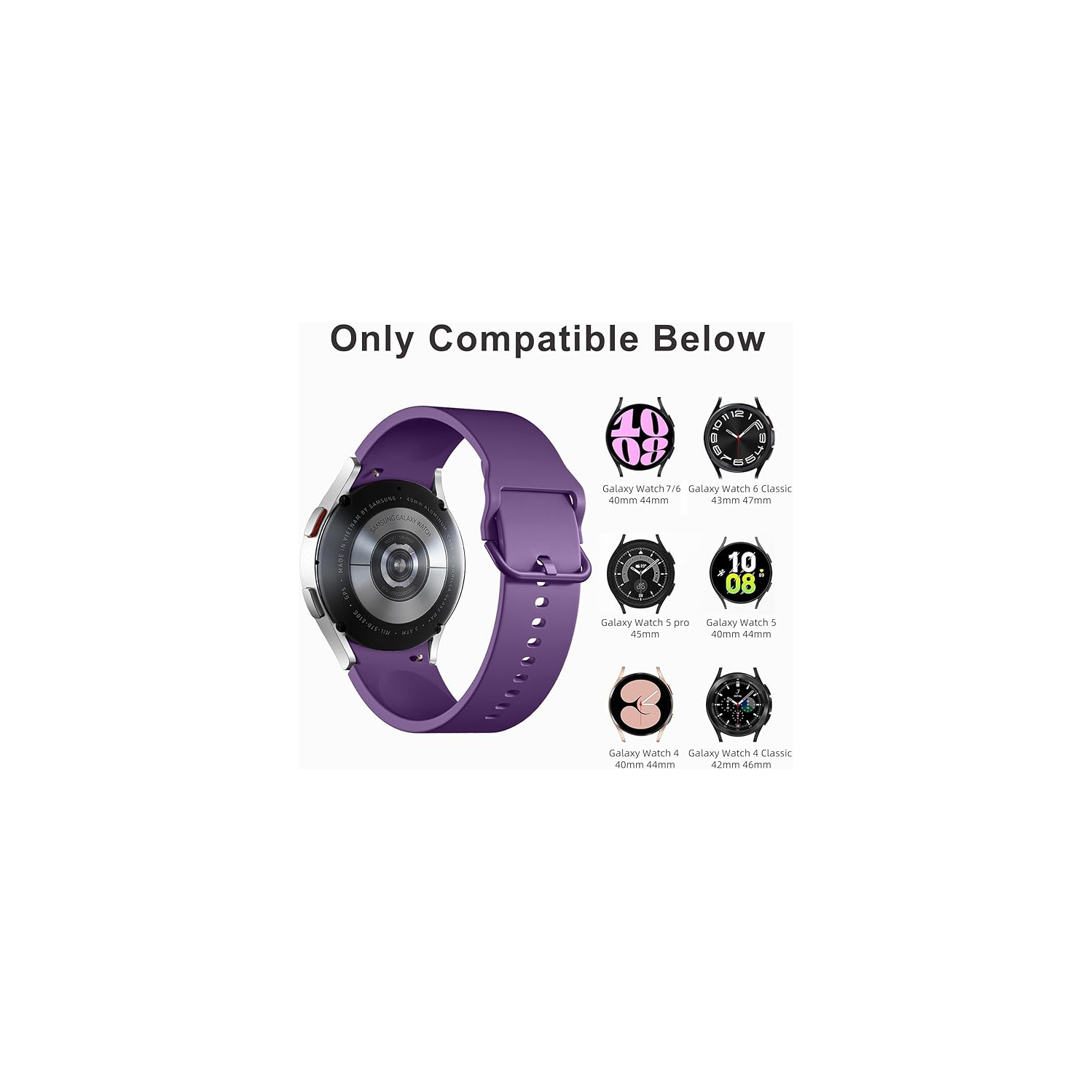 Galaxy Watch 7 6 5 4 Bracelet 40&nbsp;mm 44&nbsp;mm/Galaxy Watch 6 4 Bracelet classique 43&nbsp;mm 47&nbsp;mm 46&nbsp;mm 42&nbsp;mm/Watch 5 Pro