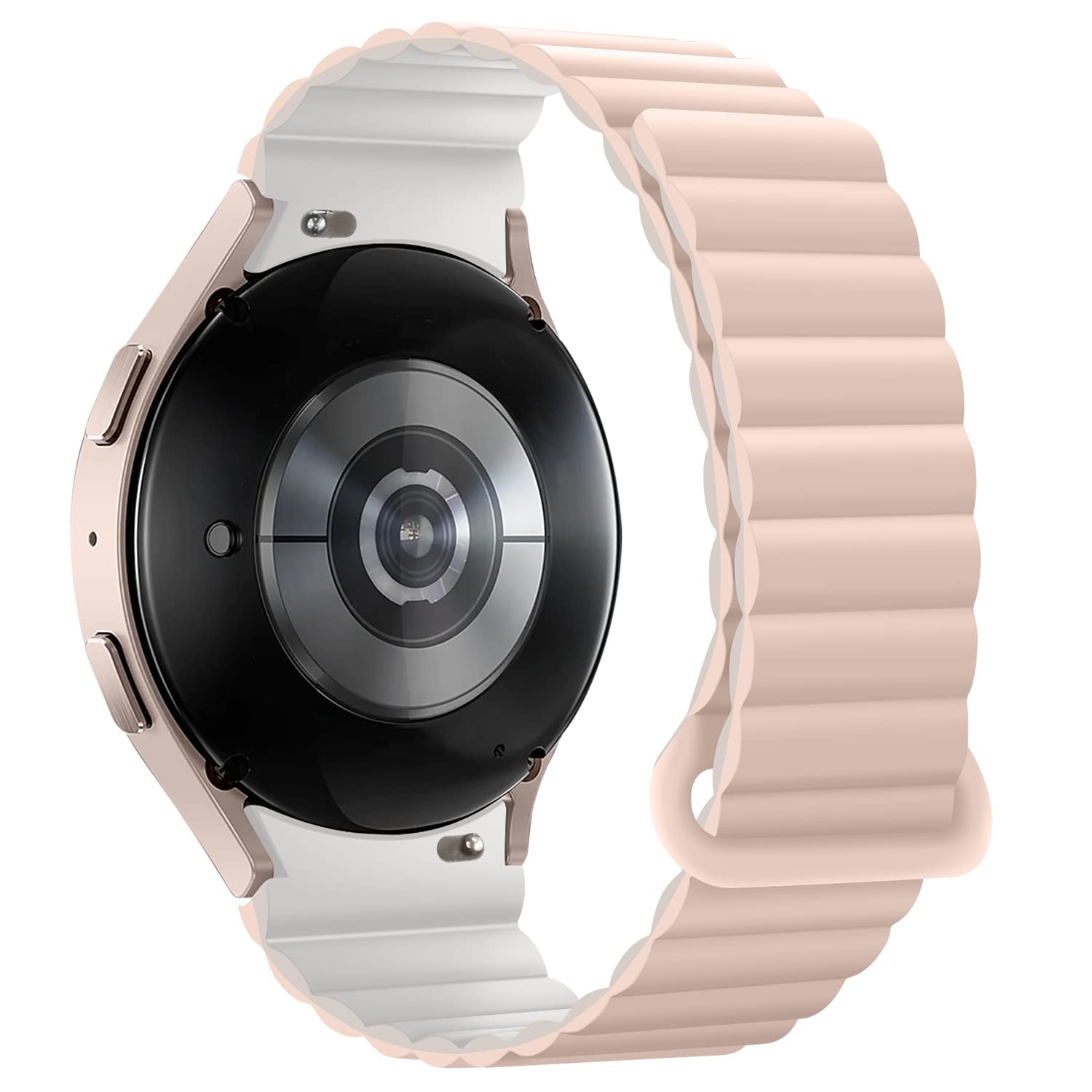 Bracelets HITZEE compatibles avec les bracelets Galaxy Watch 4 40 mm de Samsung Galaxy Watch 5, bracelet sport à boucle magnétique 20 mm en silicone