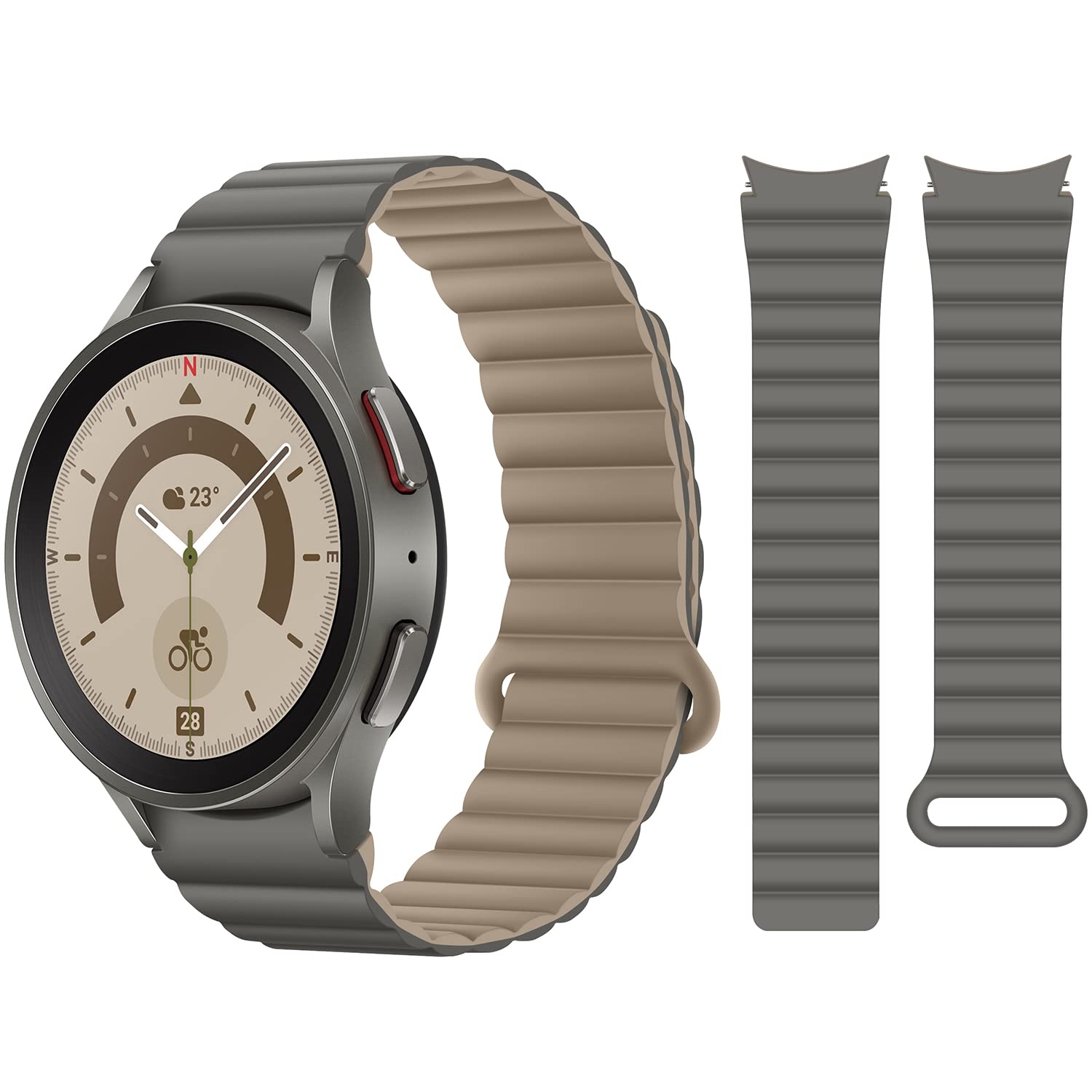 HITZEE&nbsp;Bands Compatible with Samsung Galaxy Watch 4 Band 40mm 44mm Galaxy Watch 5, 20mm Silicone Magnetic Loop Sport Strap Bracelet for Galaxy