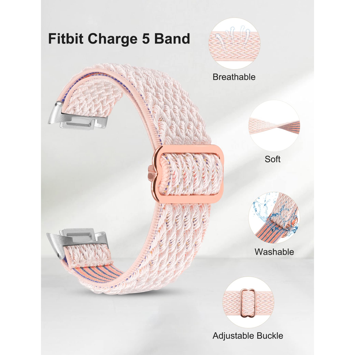 Compatible with Fitbit Charge 5 Bands,Rhinestone Dressy Bracelet Replacement for Wristbands Accessories Jewelry Strap Women Girl