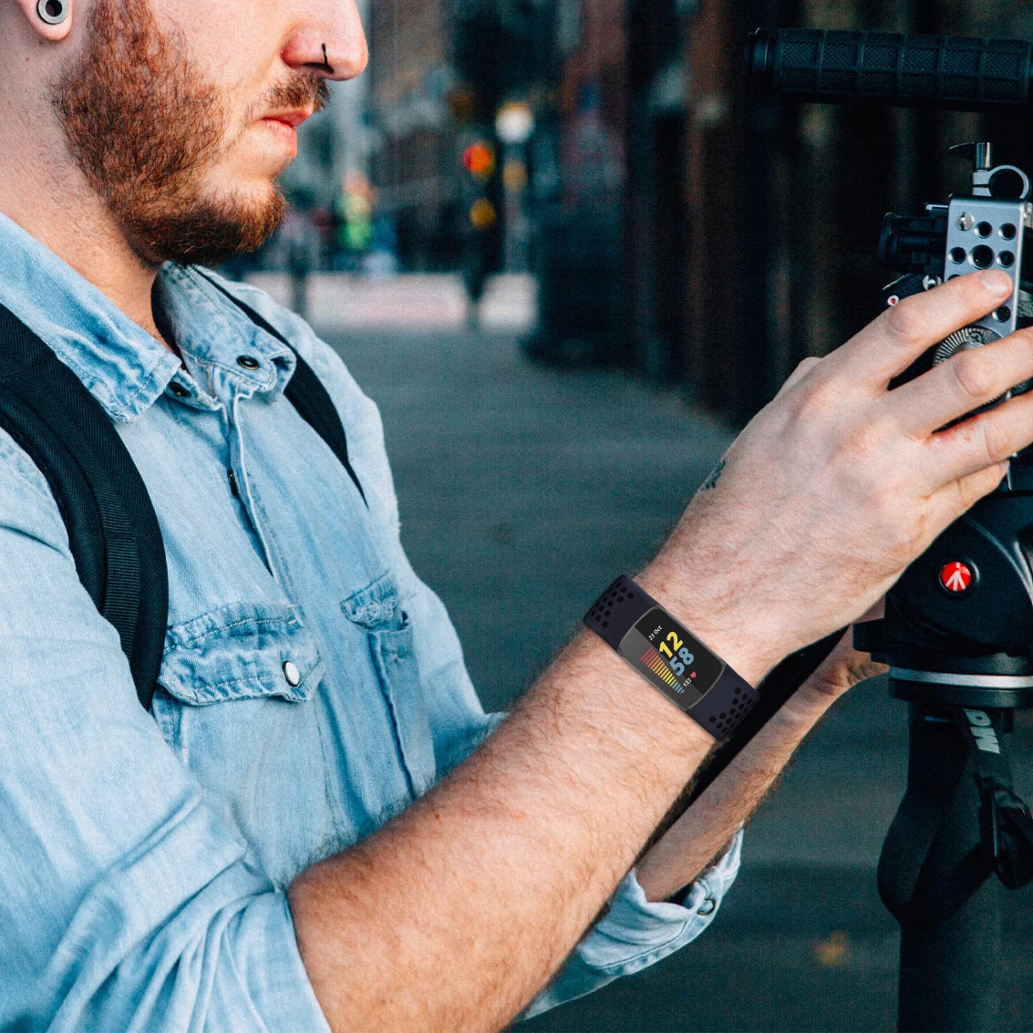 Fitbit charge 5, bracelets ajustables et doux en silicone respirant bracelet sport pour montre charge 5 moniteur d’activité femme homme