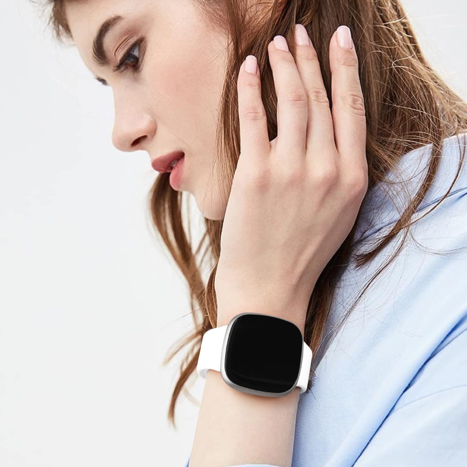 4 bracelets en silicone compatibles avec les bracelets Versa 4 et Sense 2 de Fitbit pour femmes, bracelets souples de rechange pour Versa 3 et Versa