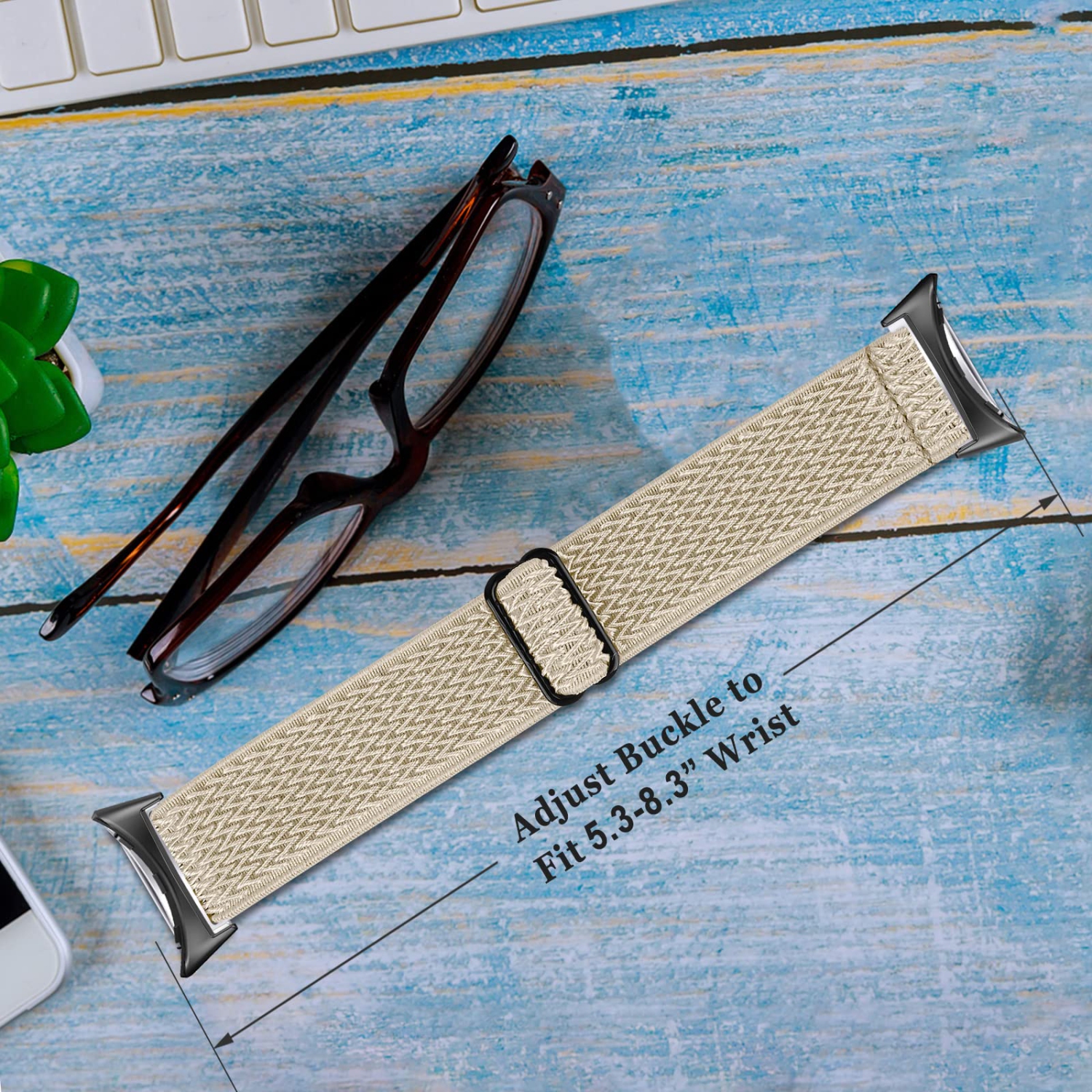 NINKI Stretchy Nylon Band Compatible Google Pixel Watch Bands Men Women,Adjustable Sport Breathable Soft Wristband Loop Woven Strap for Google Pixel