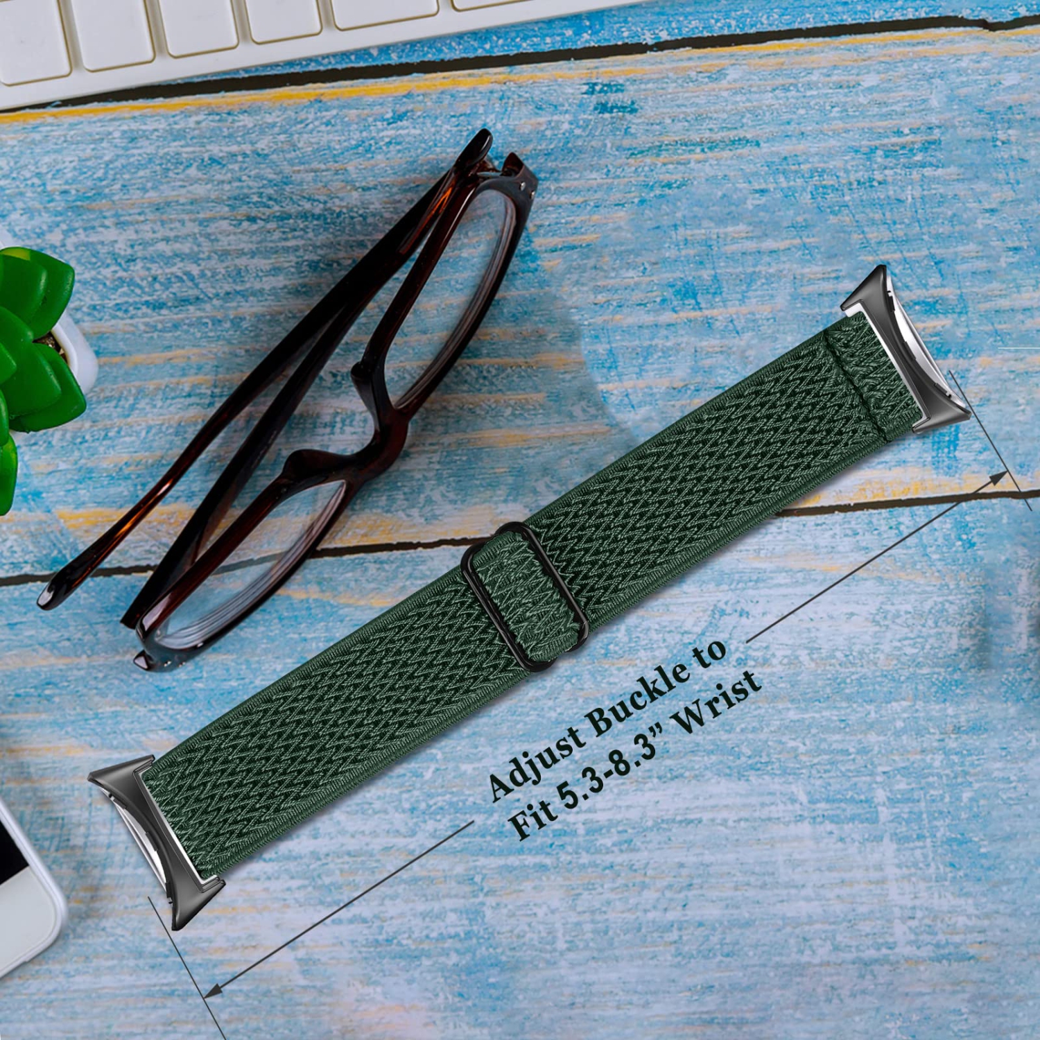 Bracelet en nylon élastique pour Pixel Watch 2 de Google, bracelet sport souple ajustable, bracelet tissé perméable à l'air pour hommes et femmes –