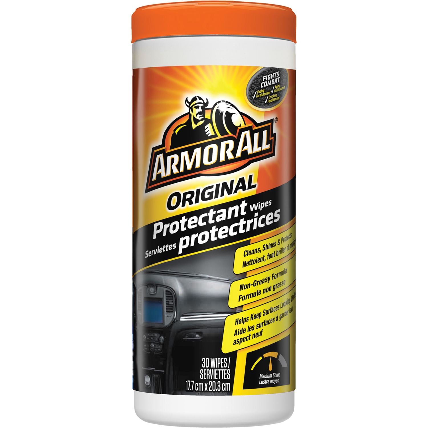 ArmorAll - Box of 30 Wipes, Interior Protector for Cars, Protects from UV Rays