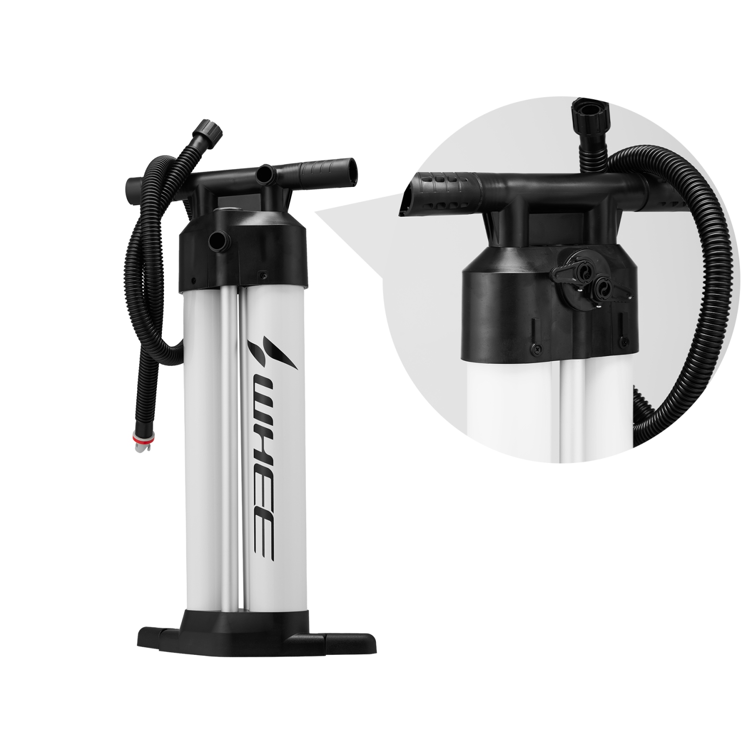 WHEE 11ft Inflatable Stand up Paddle Board 11'x32"x6"w/ double pump / 1 Fins for Paddling / 1-2 Person Up to 150kg / carbon paddle