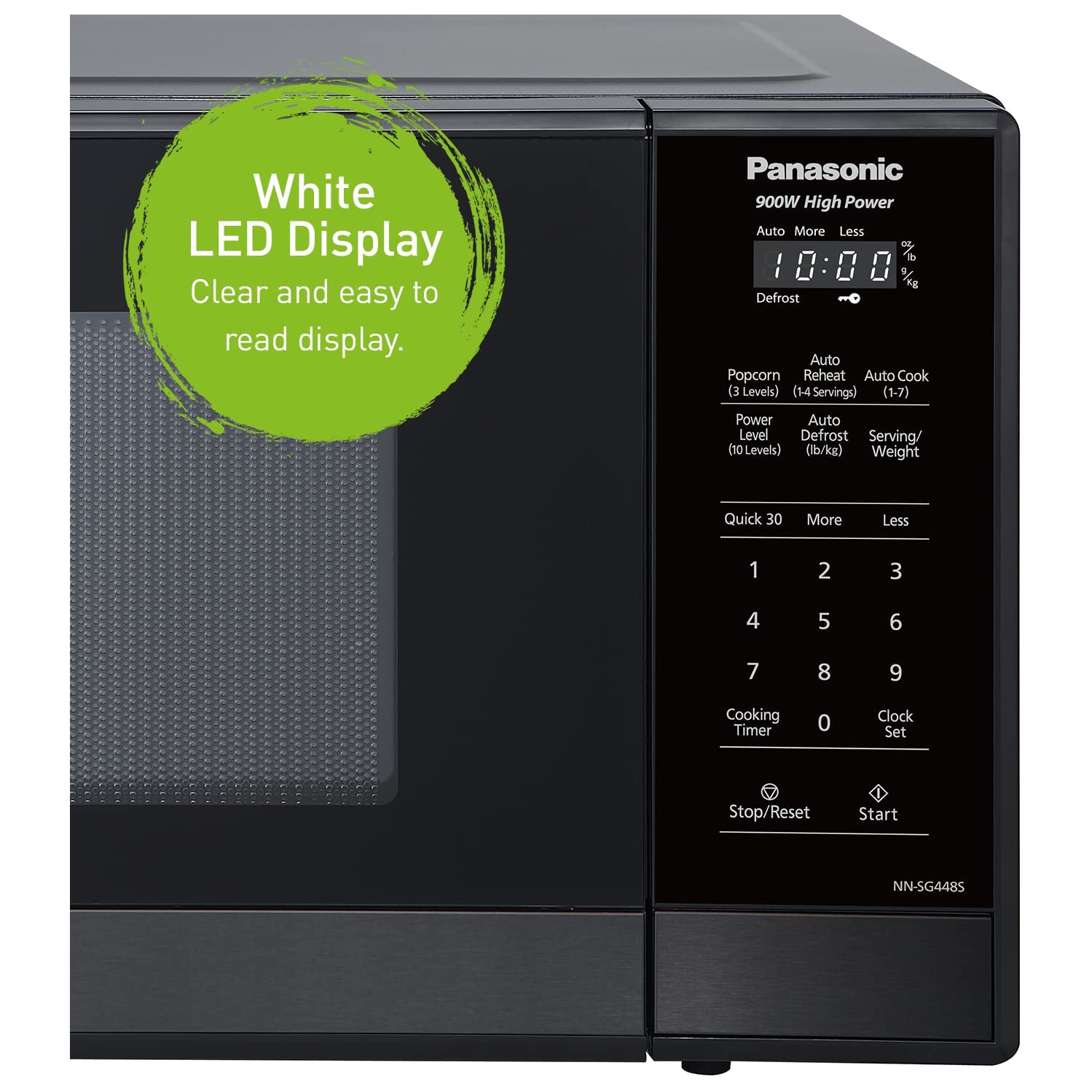 Boîte ouverte - Acier inoxydable noir 0,9 pi3 NN-SG448S de Panasonic