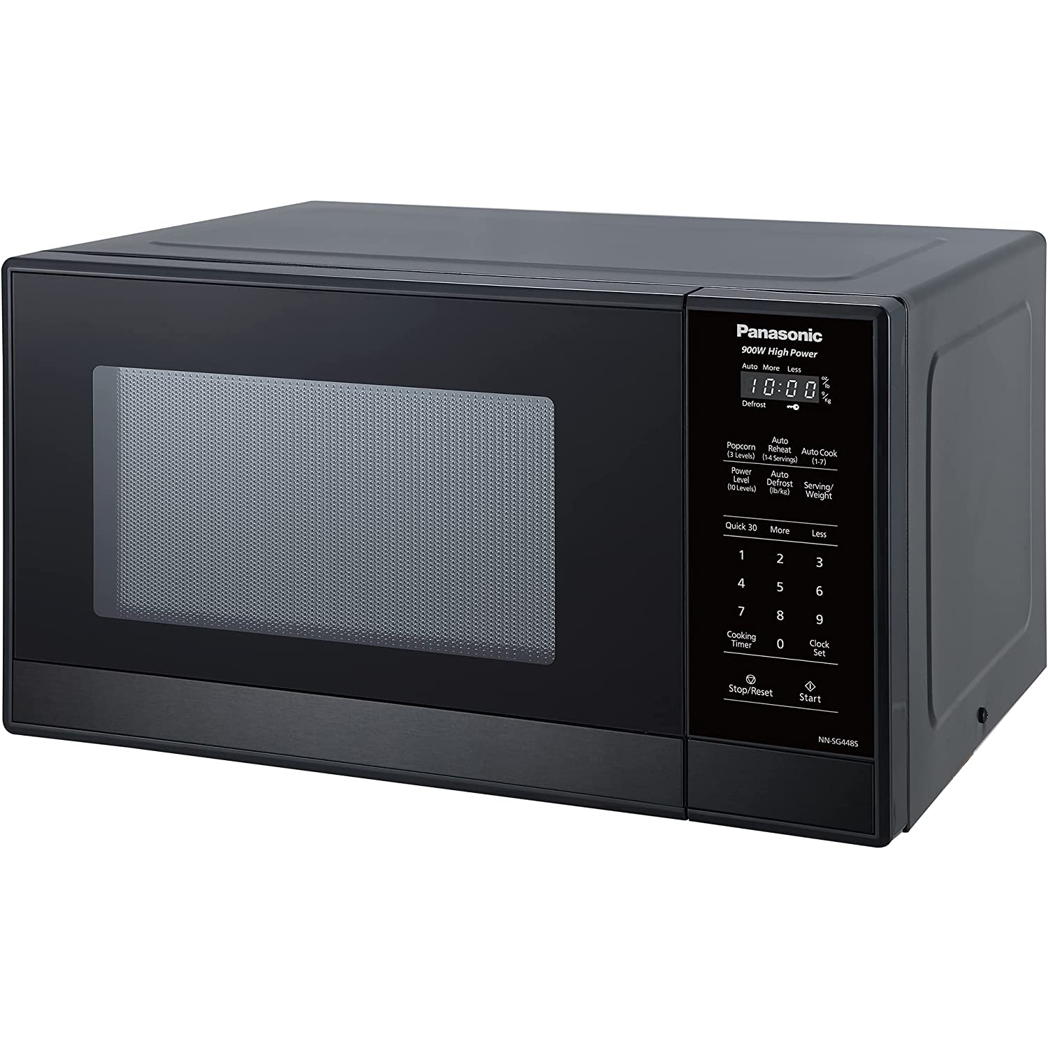 Panasonic NN-SB438S Compact Microwave Oven, 0.9 cft, Black