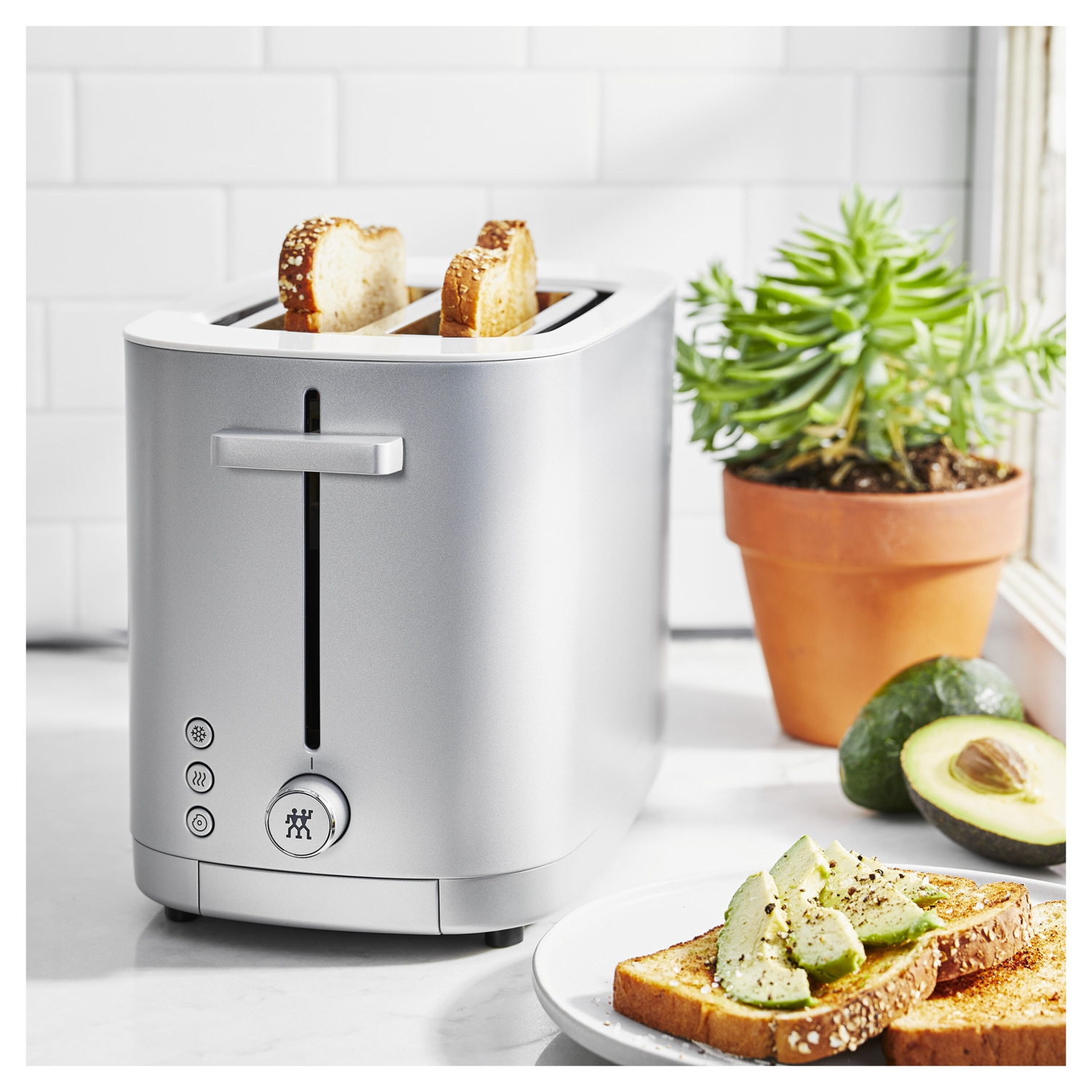 ZWILLING Enfinigy 2 Short Slots Toaster - Silver