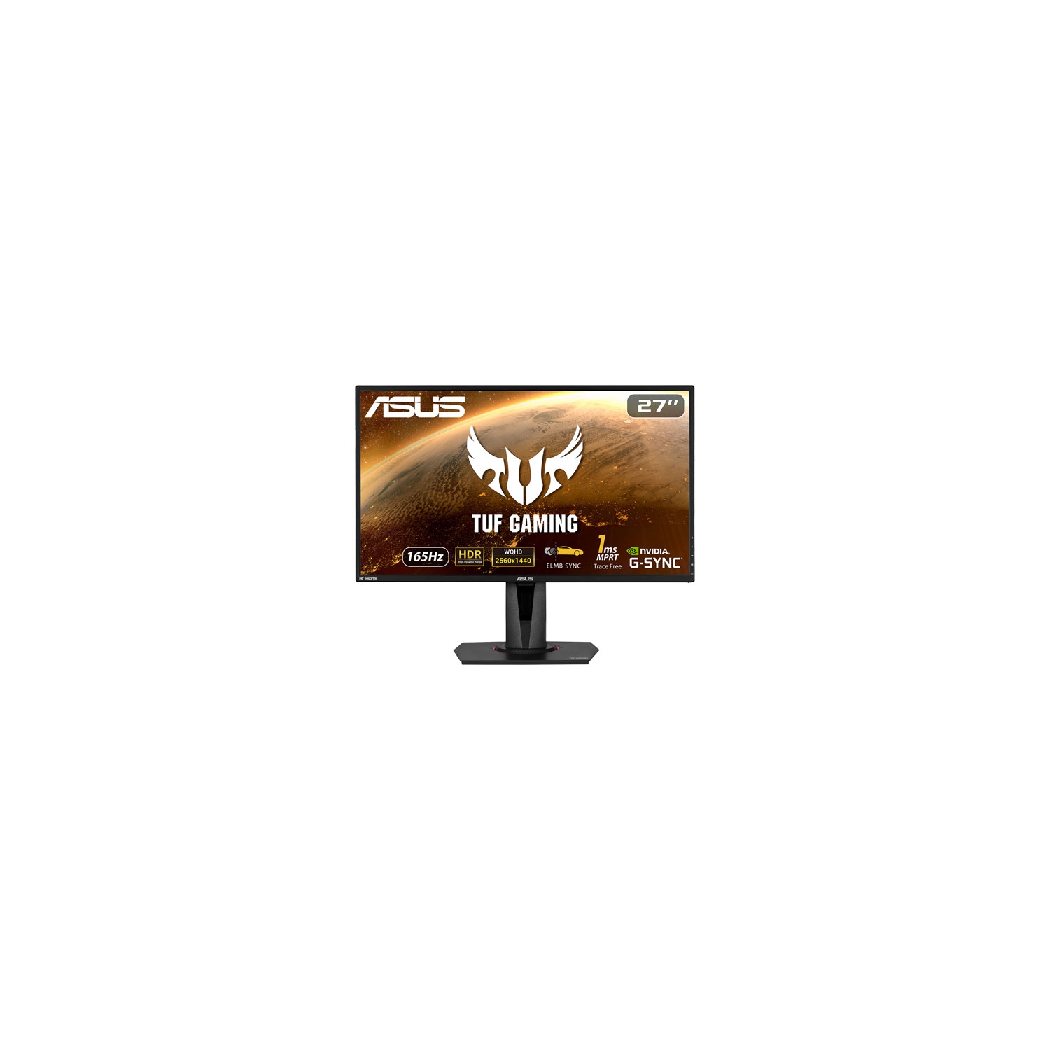 Refurbished (Excellent) - ASUS 27" QHD 165Hz IPS LED G-Sync Gaming Monitor (VG27AQ)