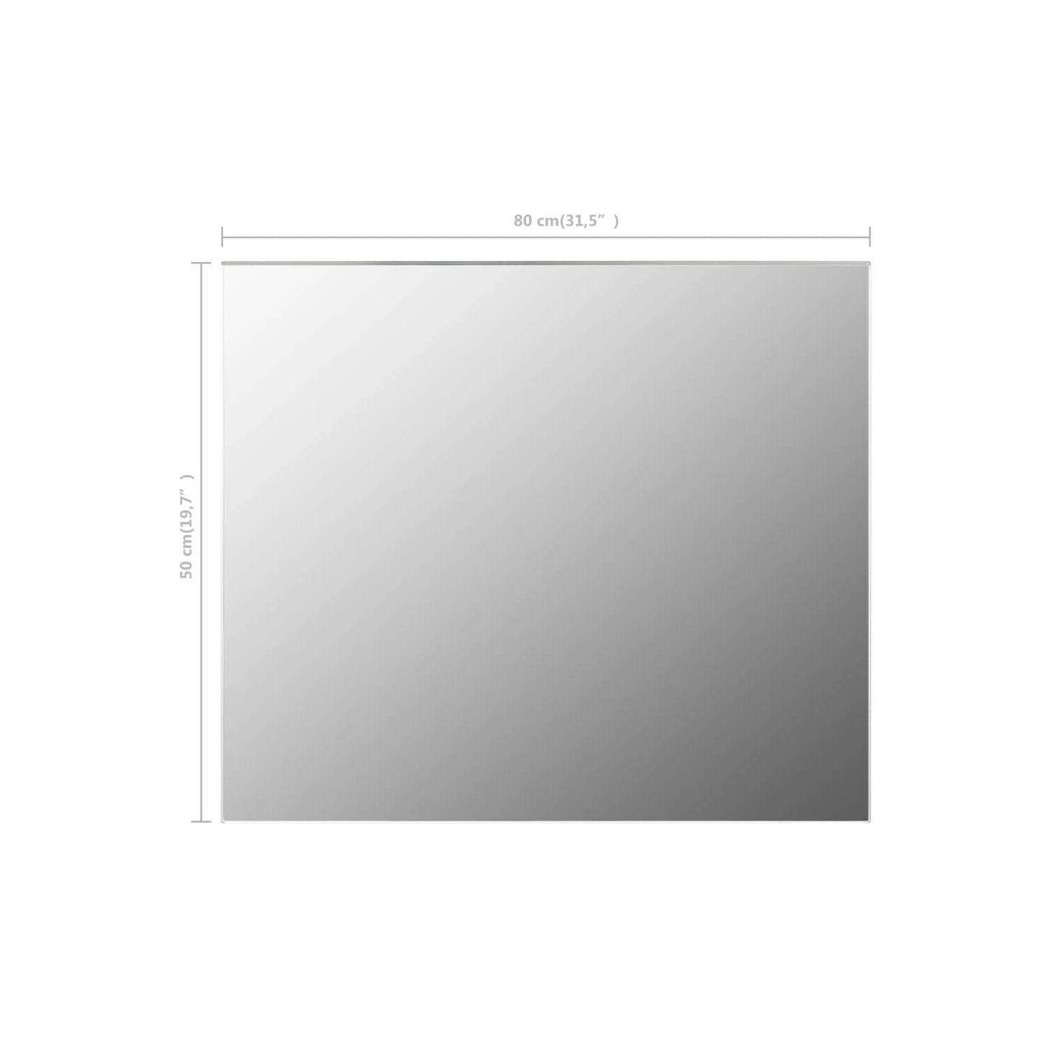 vidaXL Frameless Mirror 31.5"x23.6" Glass