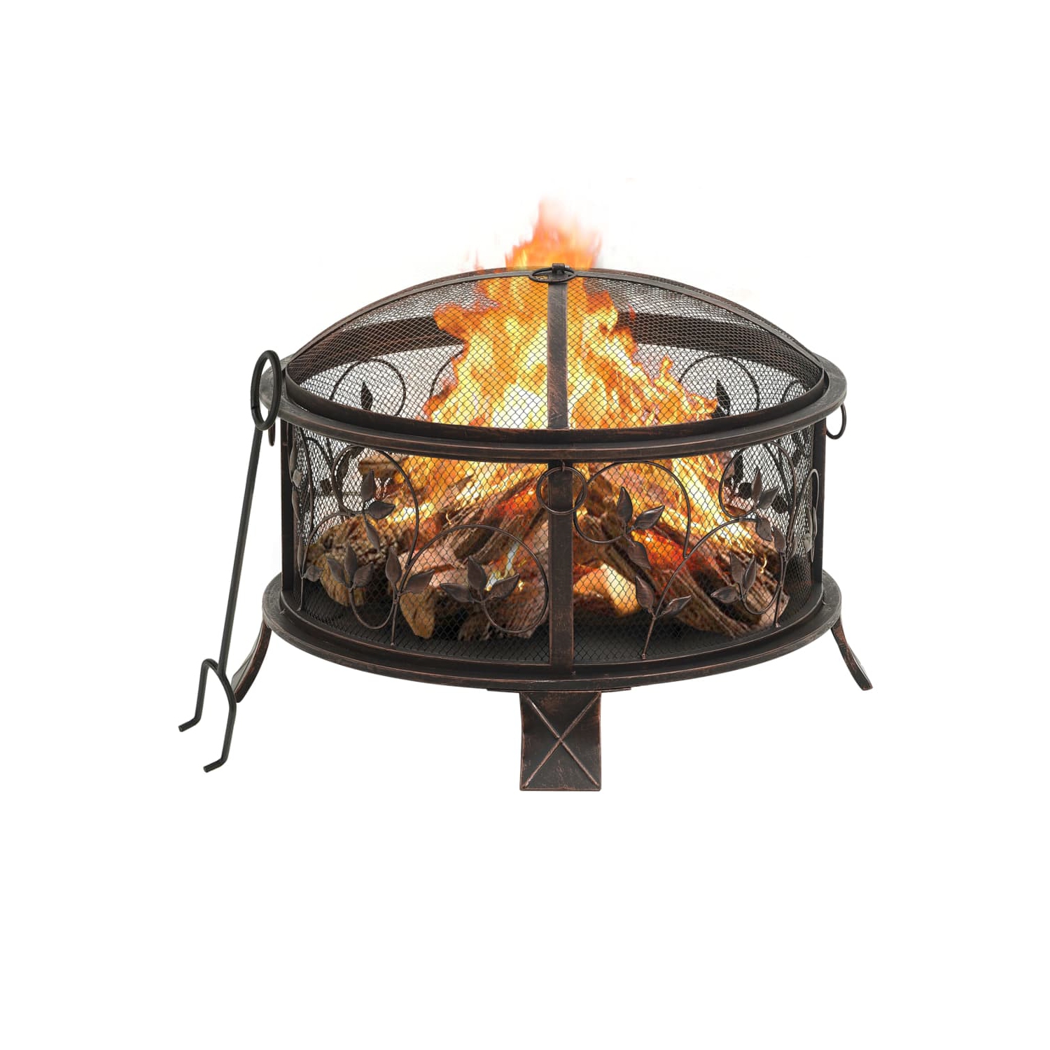 Foyer rustique VIDAXL avec tisonnier 26.6 XXL acier