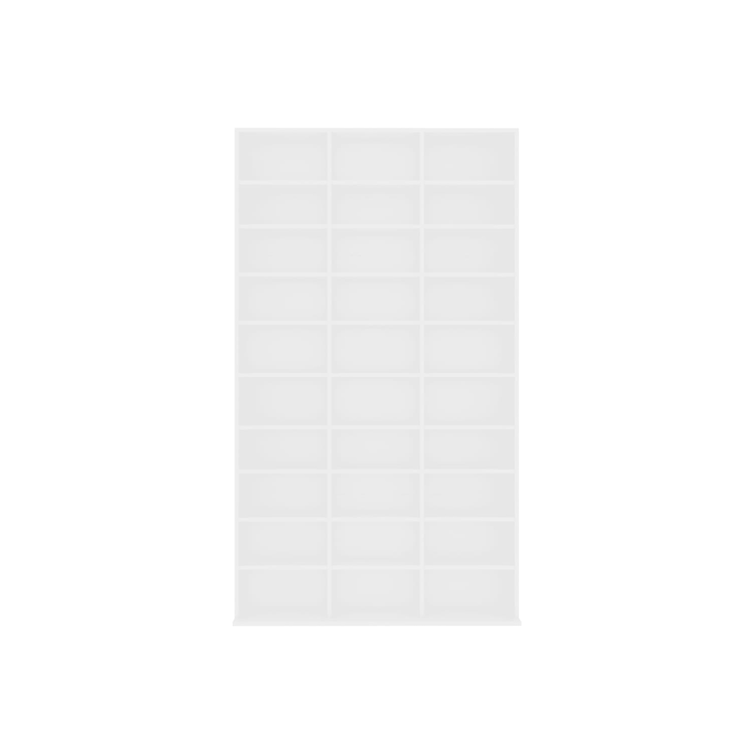 vidaXL CD Cabinet White 40.6"x9"x69.9" Chipboard