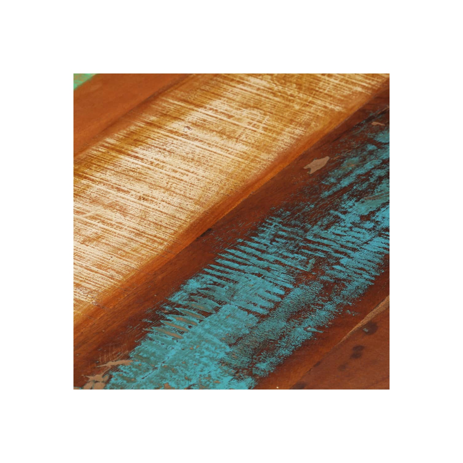 Table basse ronde en bois massif récupéré VidaXL 26.8 x 14,6 po