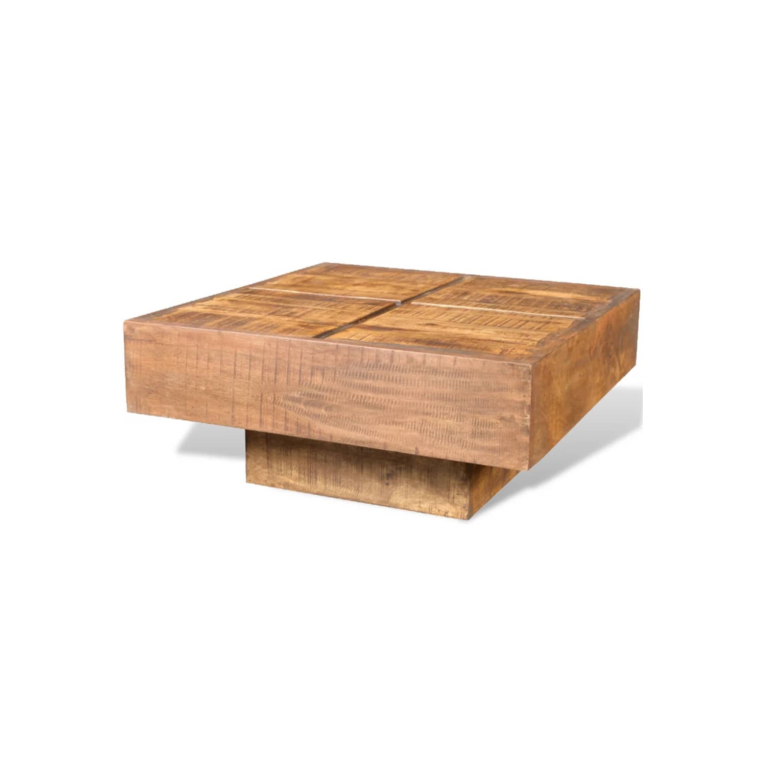 Table basse carrée ViddaXL en bois de manguier massif brun