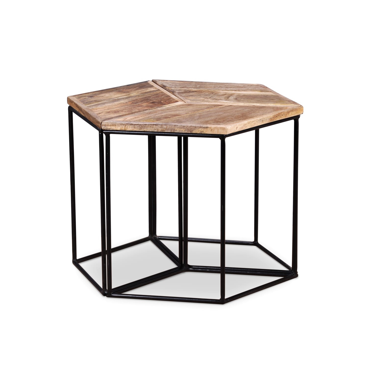 vidaXL Coffee Table Solid Mango Wood 18.9" x18.9"x15.7"