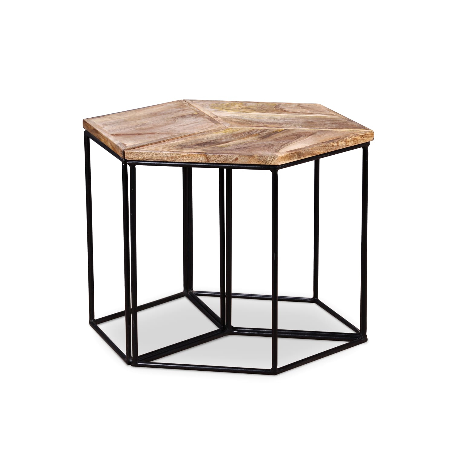 vidaXL Coffee Table Solid Mango Wood 18.9" x18.9"x15.7"