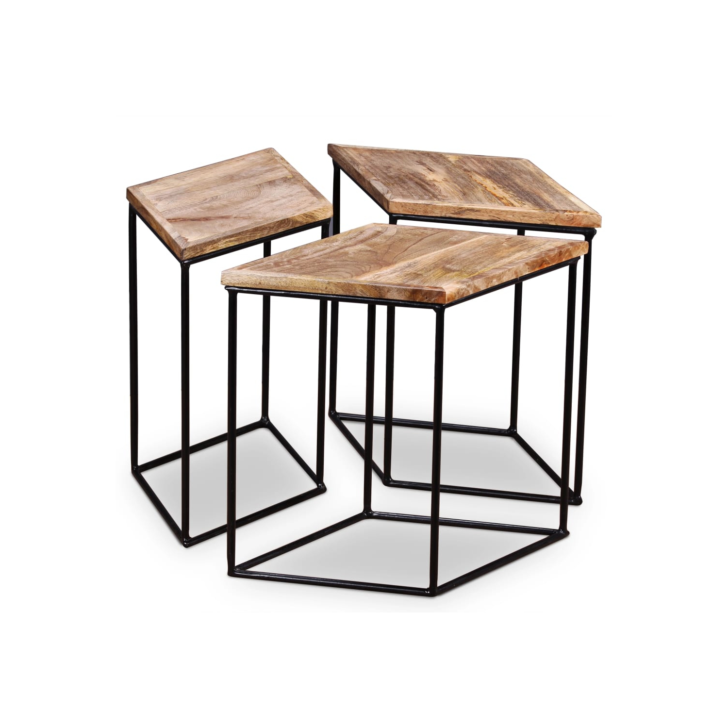 vidaXL Coffee Table Solid Mango Wood 18.9" x18.9"x15.7"