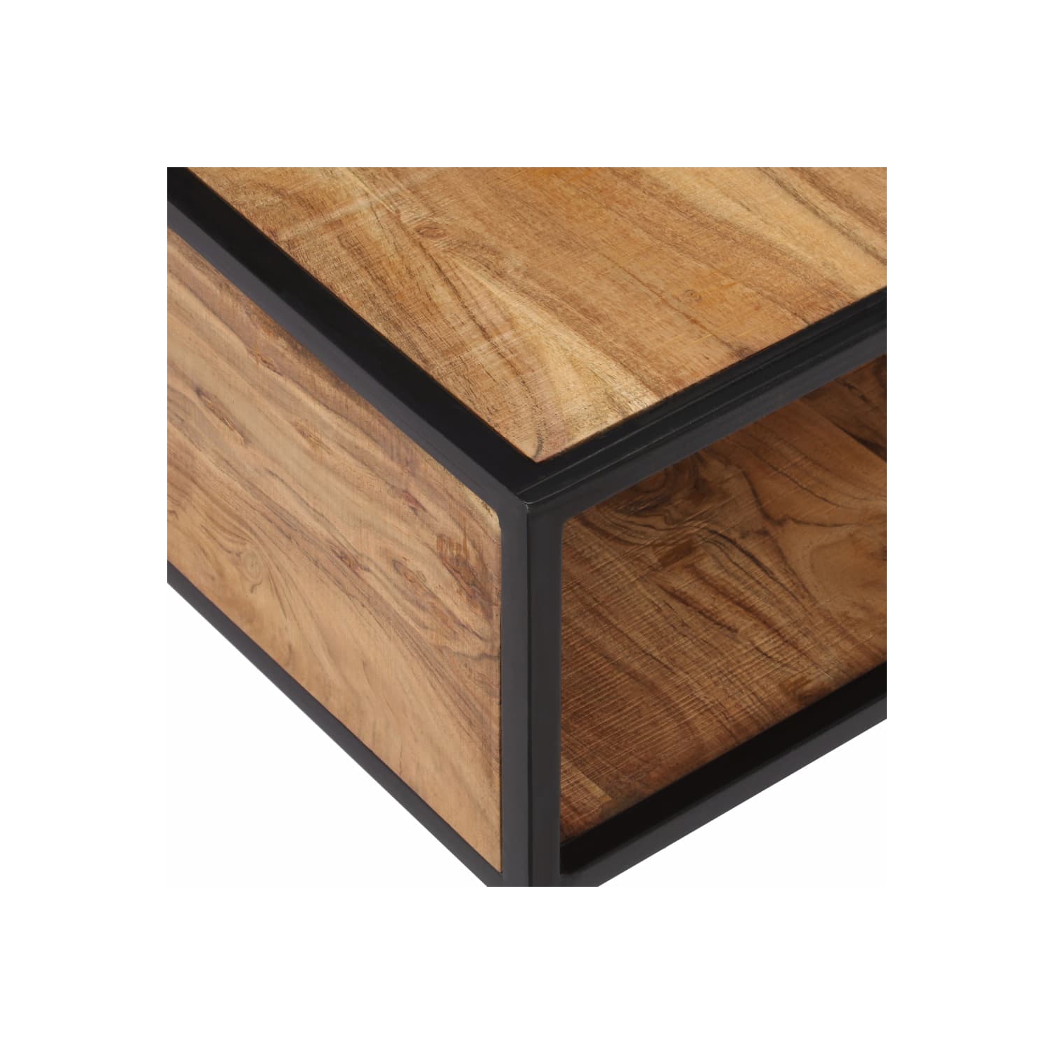 Table basse VidaXL en bois d’acacia massif, 27.5 x 27,5 x 12,5 po