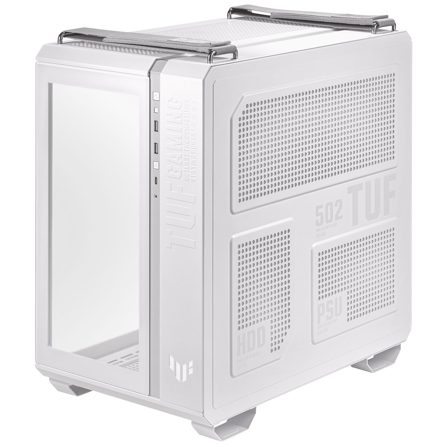 ASUS TUF Gaming GT502 Mid-Tower ATX Computer Case - White