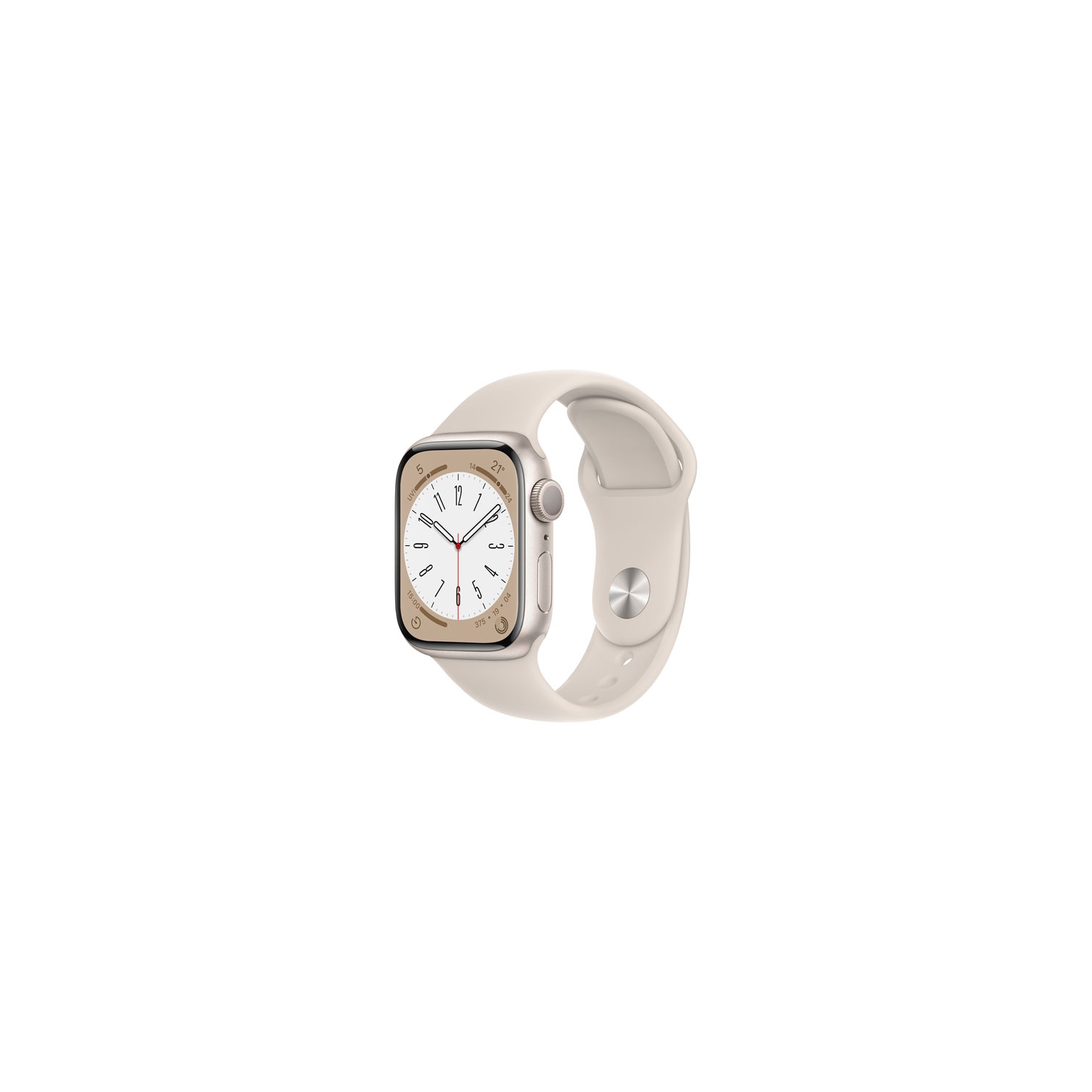 Refurbished (Fair) - Apple Watch Series 8 (GPS) 41mm Starlight Aluminum Case w/ Starlight Sport Band -Small/Medium