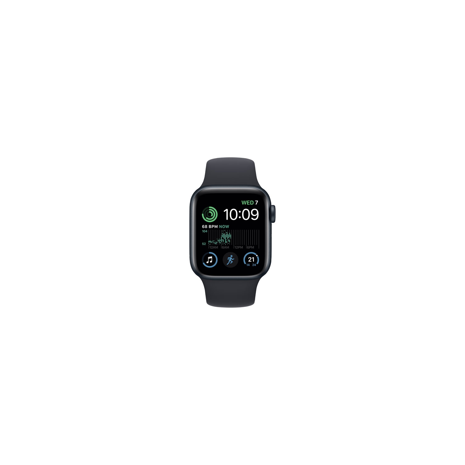 Remis à neuf - Apple Watch SE (GPS + Cellular) avec boîtier 44 mm aluminium minuit/bracelet sport minuit (2022)