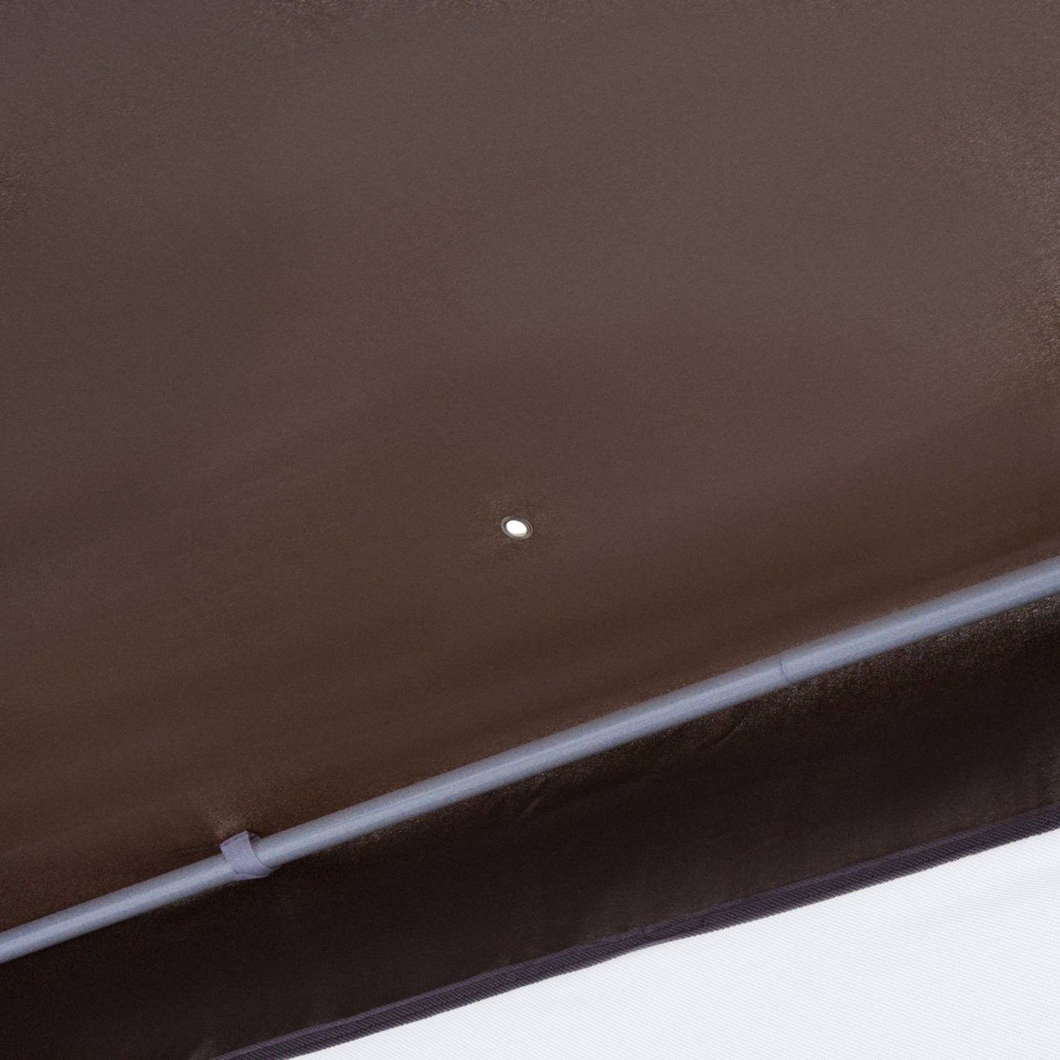 Outsunny 13' x 11' Hexagonal Party Tent, Canopy Tent with Nettings, Zipped Doors for Garden, Patio, Outdoor, Brown