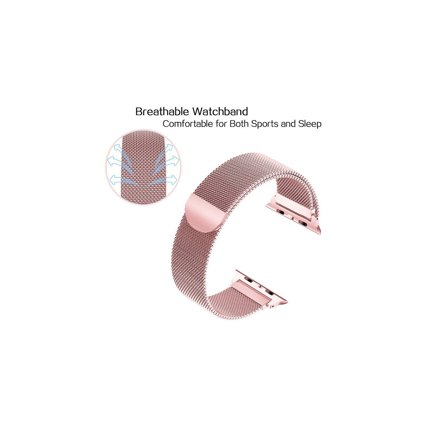 Bracelet milanais moderne à fermeture magnétique pour Apple Watch série Sport 1/2/3/4/5/6/7/8 42 mm,44 mm,45 mm