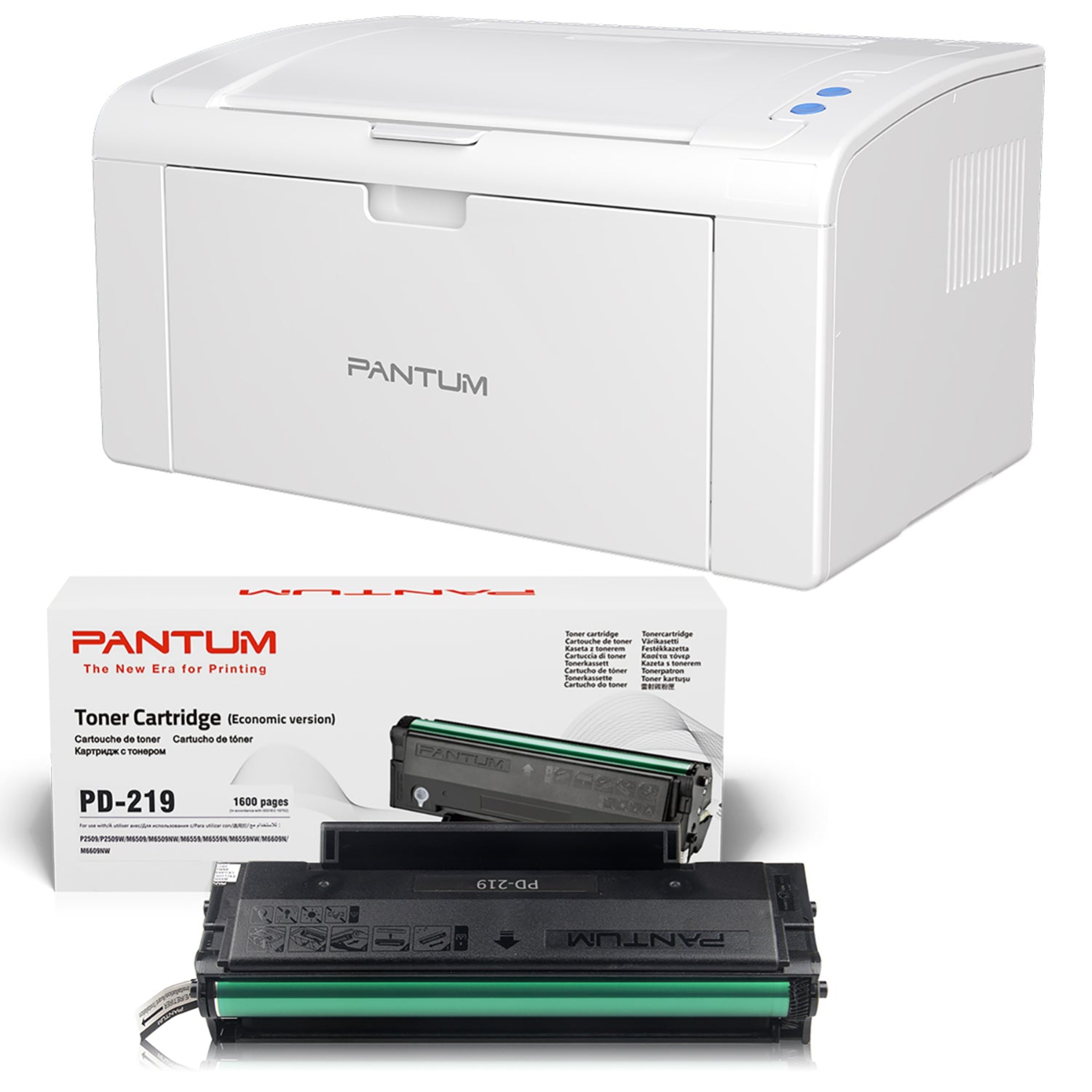 Pantum P2509W Monochrome Laser Printer With PD-219 Toner Combo