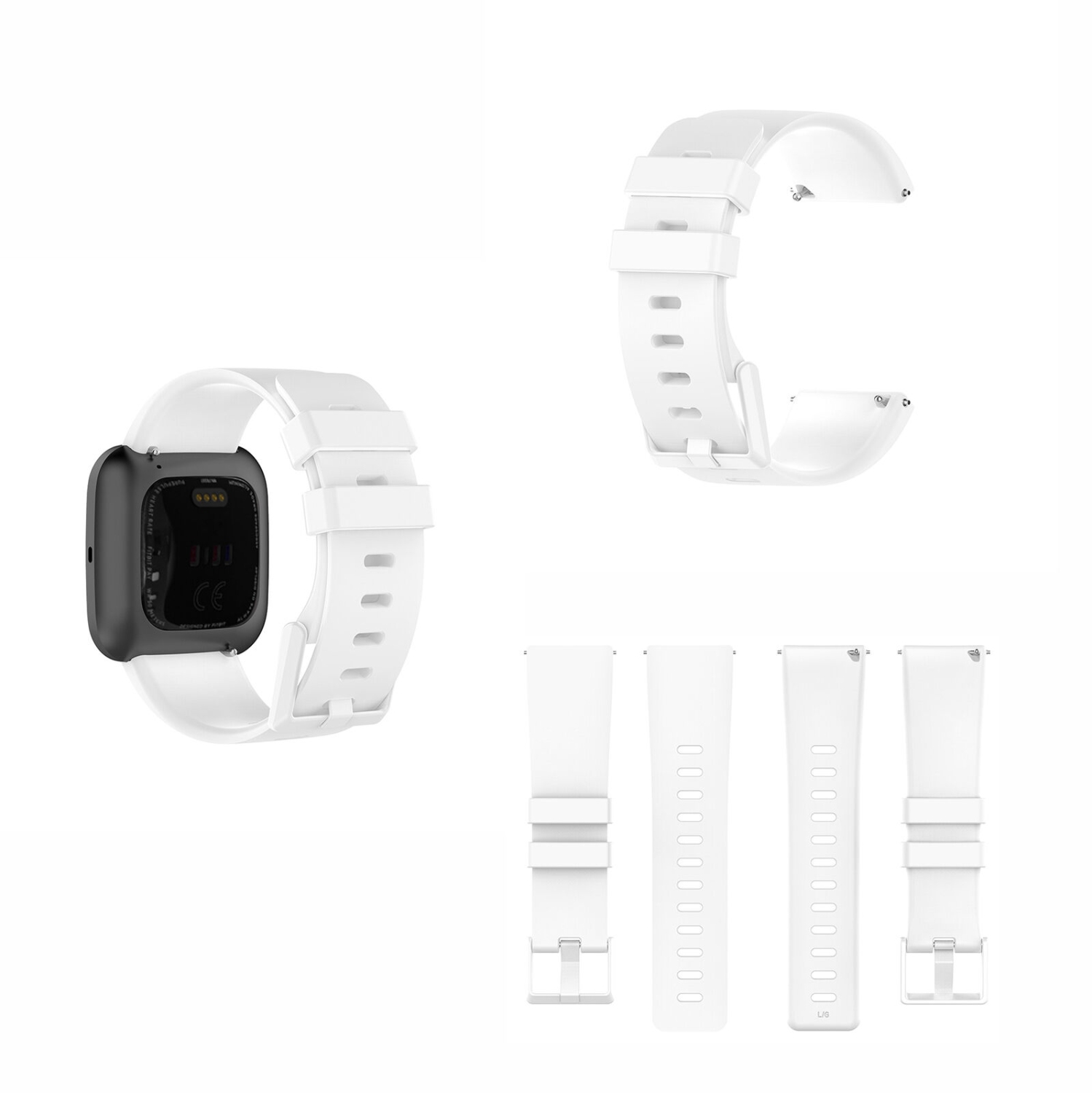 For Fitbit Versa 2/Fitbit Versa/Versa Lite/Versa SE Bands, Classic  Replacement Bands with stainless steel buckle high quality elastomer  Accessories