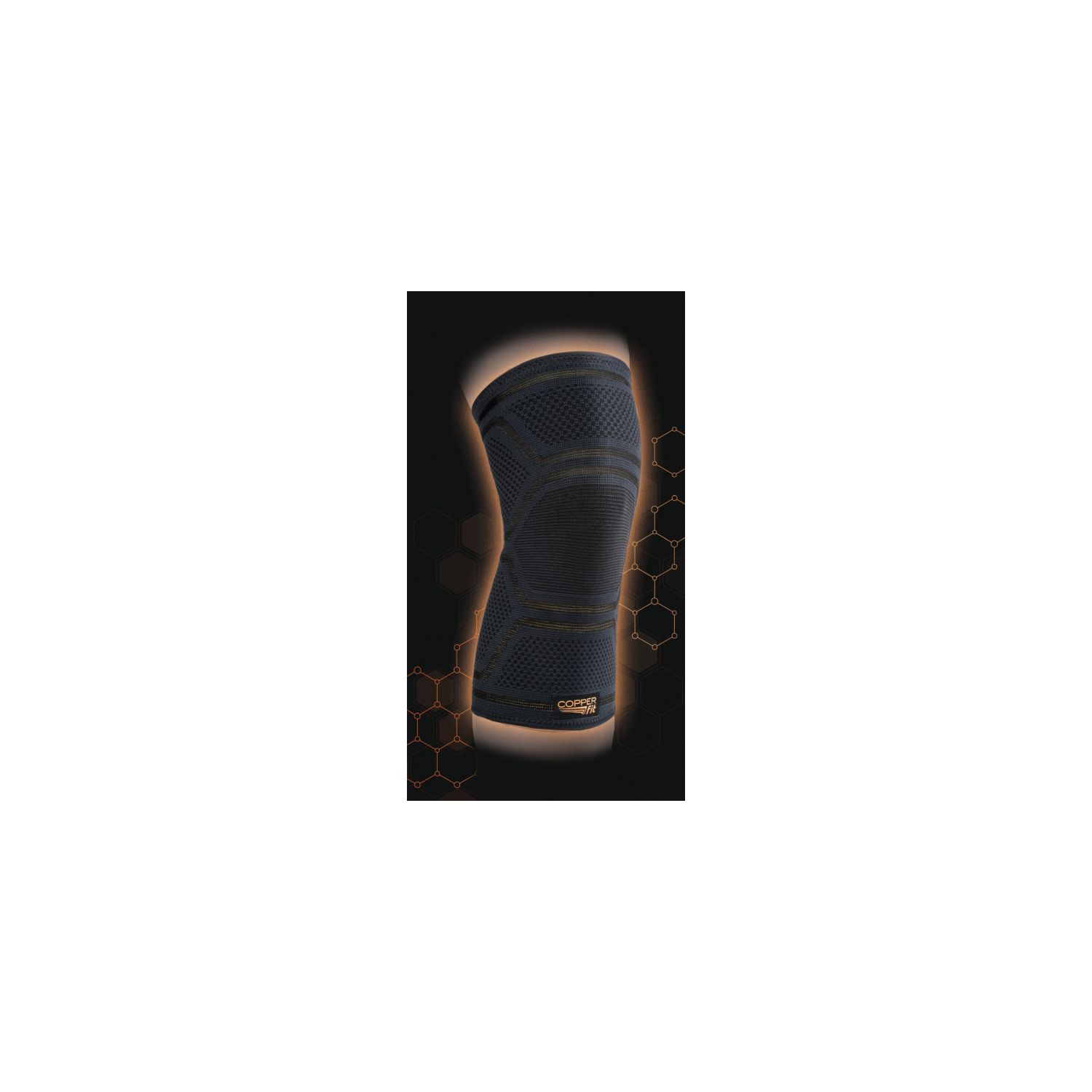 Copper Fit Elite Knee Compression Sleeve Knee Brace, Black (Small/Medium  12-16) | One Knee Sleeve Included