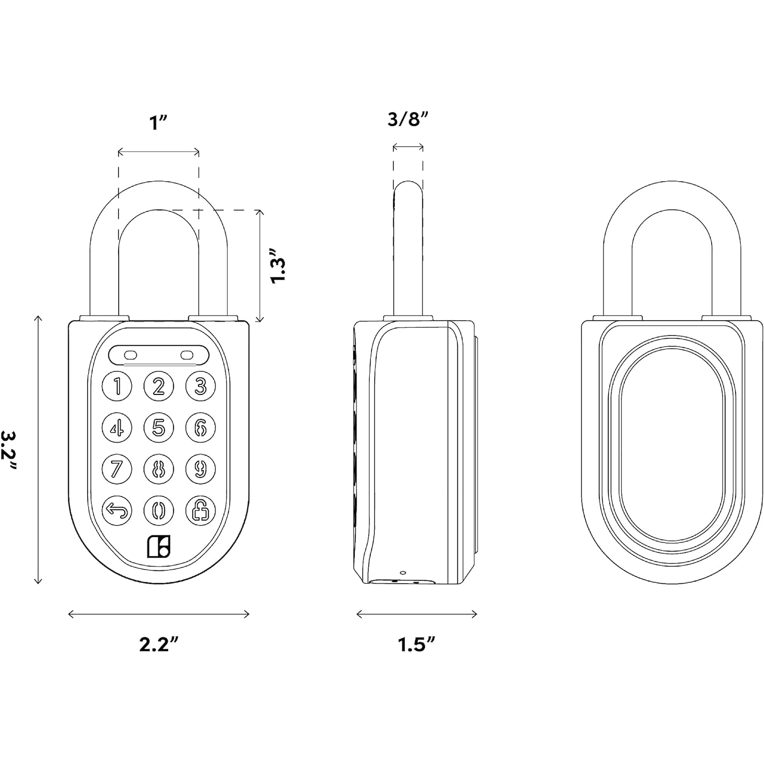 igloohome New Smart Padlock 2, The Toughest Smart Padlock – Generate Access from Anywhere with The Mobile app (iOS/Android) – No WiFi Needed,