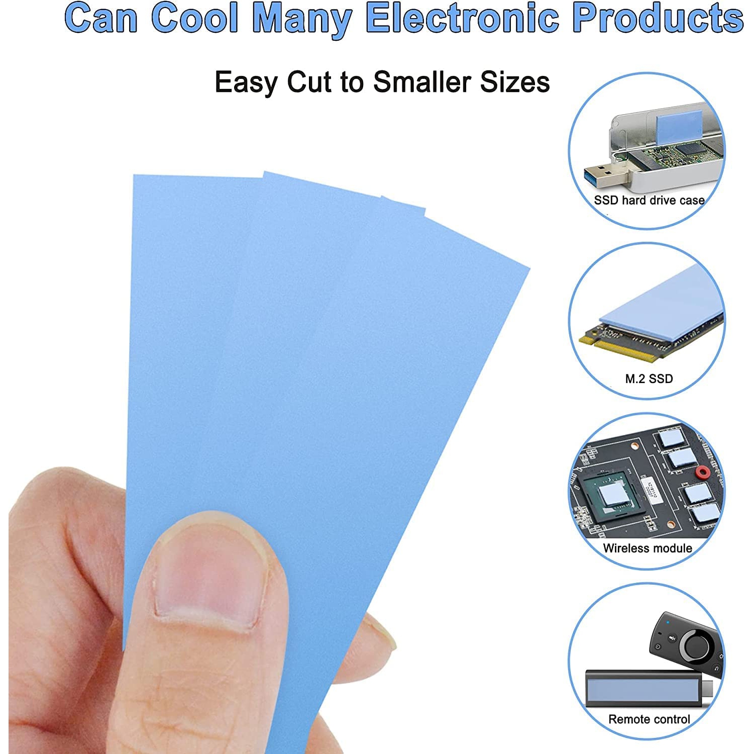 Portable King de haute qualité Nvme, M.2 Thermal Pad, épaisseur 3, 0,5 mm, 1 mm. 1,5 mm, disque SSD M.2 2280 NVMe dissipateurs thermiques en solde
