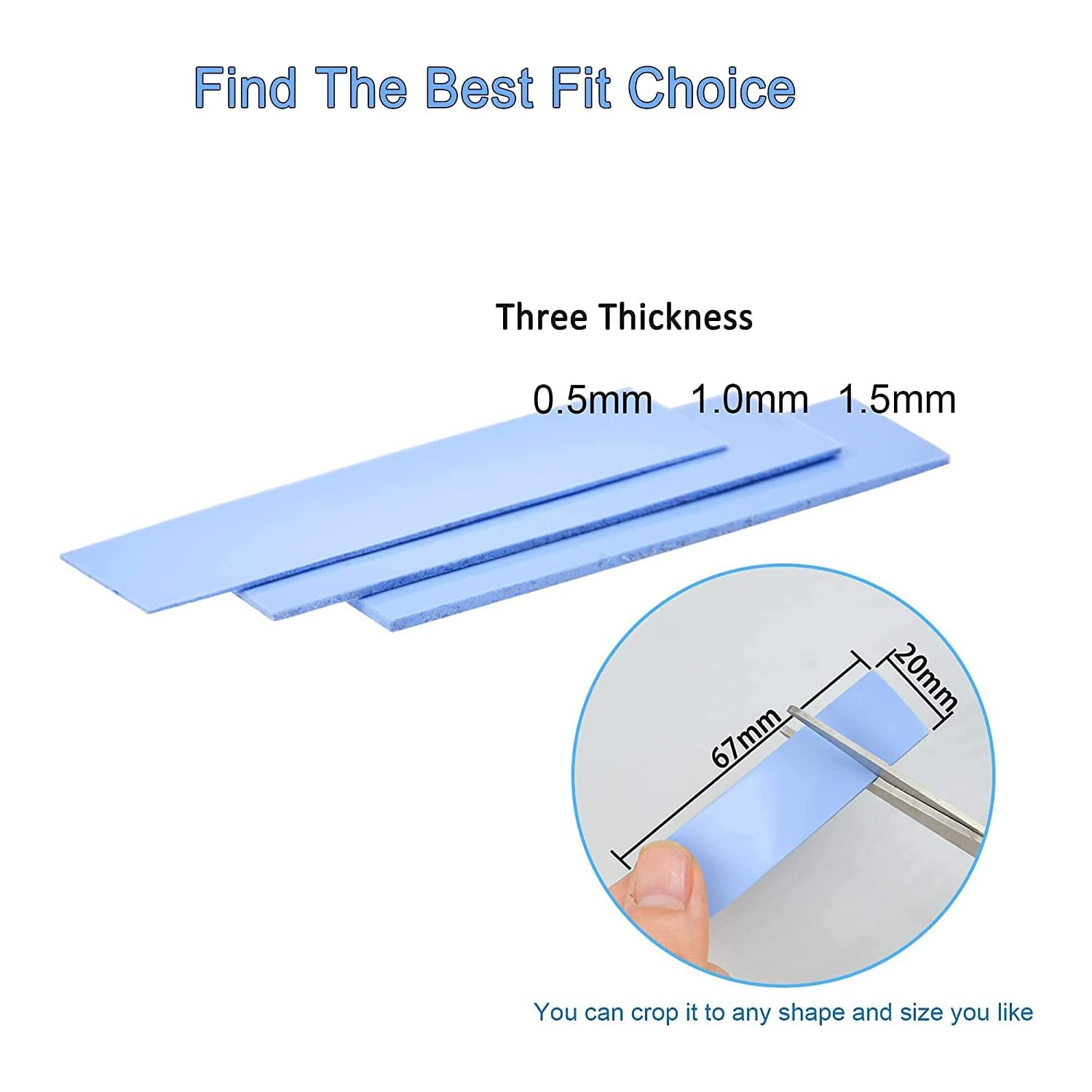 Portable King de haute qualité Nvme, M.2 Thermal Pad, épaisseur 3, 0,5 mm, 1 mm. 1,5 mm, disque SSD M.2 2280 NVMe dissipateurs thermiques en solde