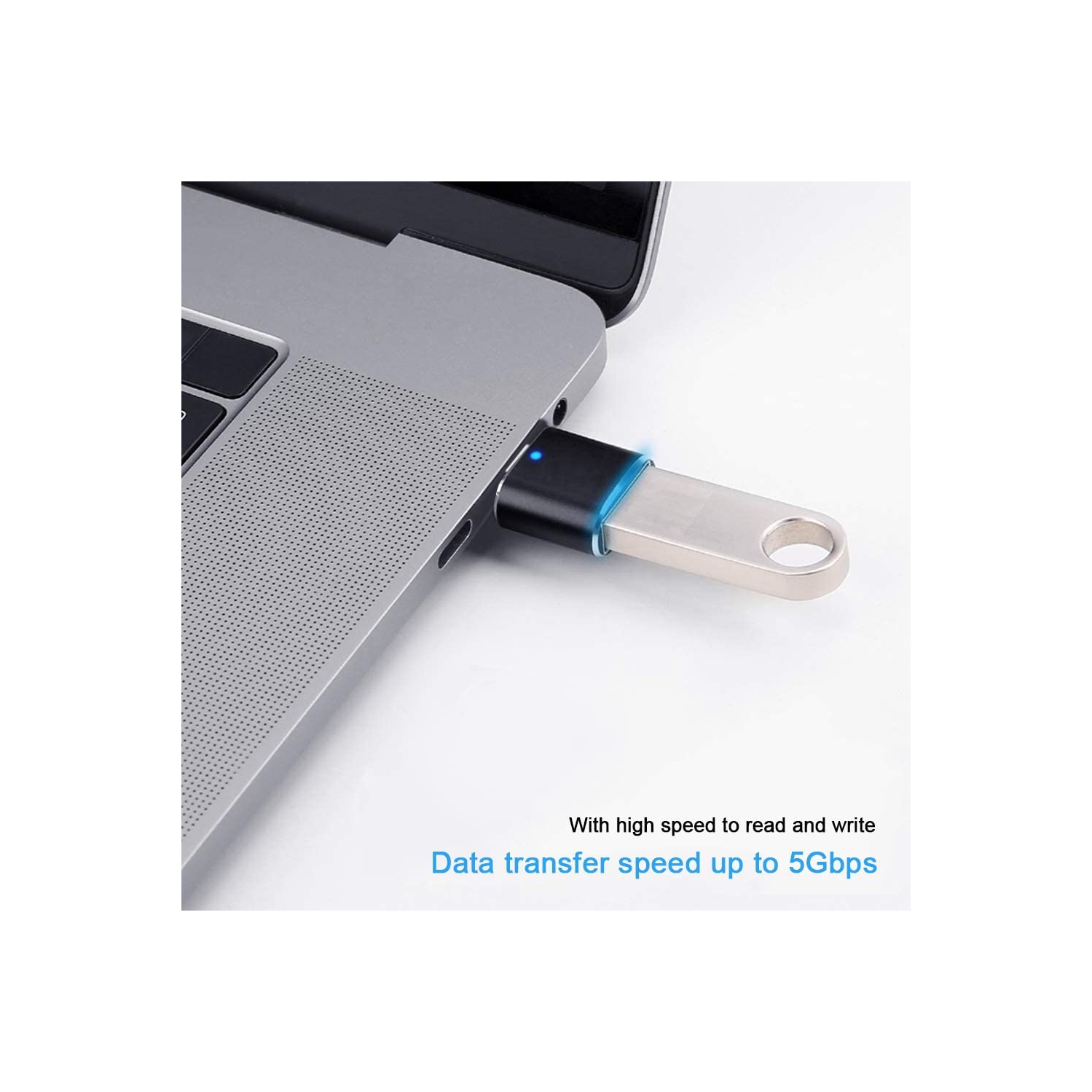 Adaptateur USB C vers USB, USB C mâle vers USB 3,0 femelle OTG Connecteur haute vitesse Compatible avec Google Pixel Chromebook Samsung Galaxy S10/S9