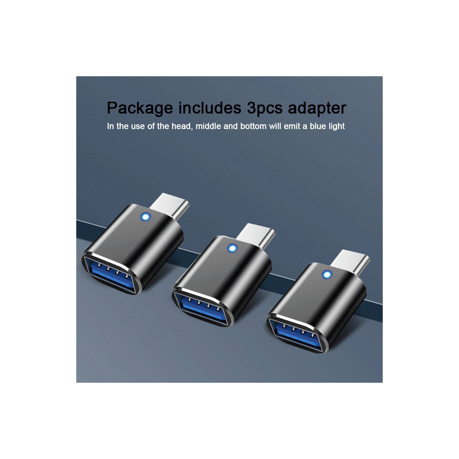 Adaptateur USB C vers USB, USB C mâle vers USB 3,0 femelle OTG Connecteur haute vitesse Compatible avec Google Pixel Chromebook Samsung Galaxy S10/S9