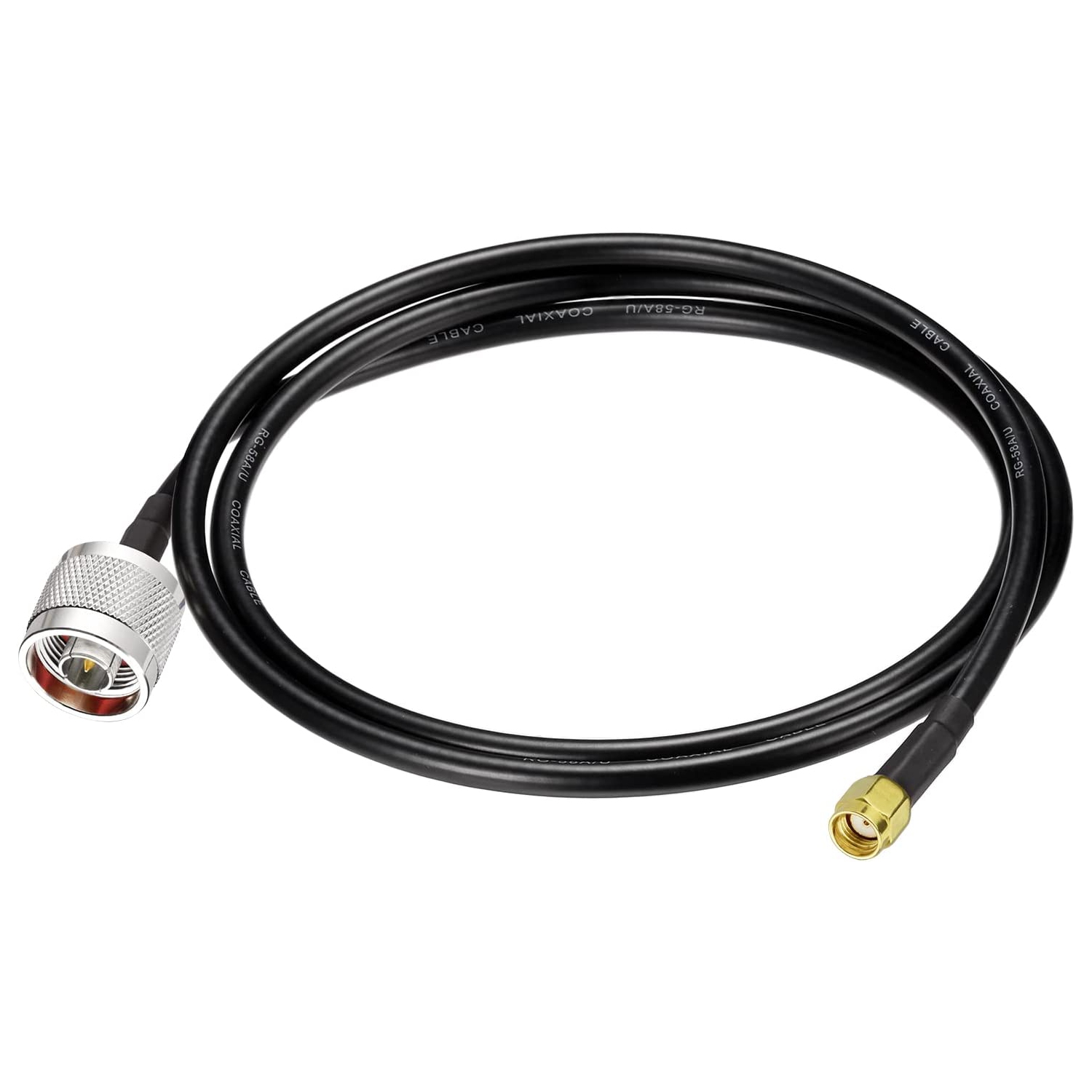 E RP-SMA Male to N Male RG58 Low Loss Cable 3ft + SMA Male to RP-SMA Female Adapter + N Female to N Female Adapter for WiFi 4G LTE Lora Antenna