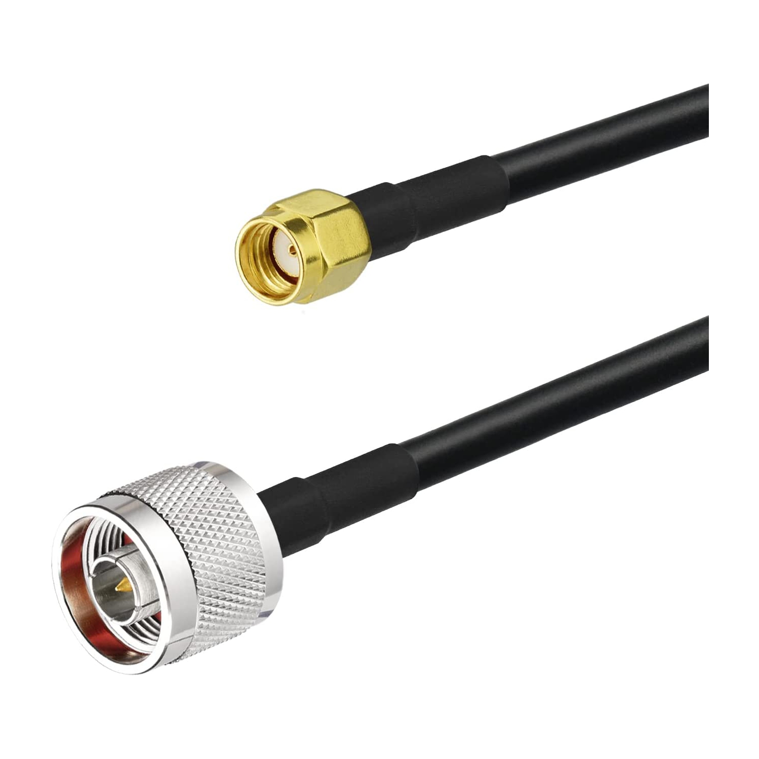 E RP-SMA Male to N Male RG58 Low Loss Cable 3ft + SMA Male to RP-SMA Female Adapter + N Female to N Female Adapter for WiFi 4G LTE Lora Antenna
