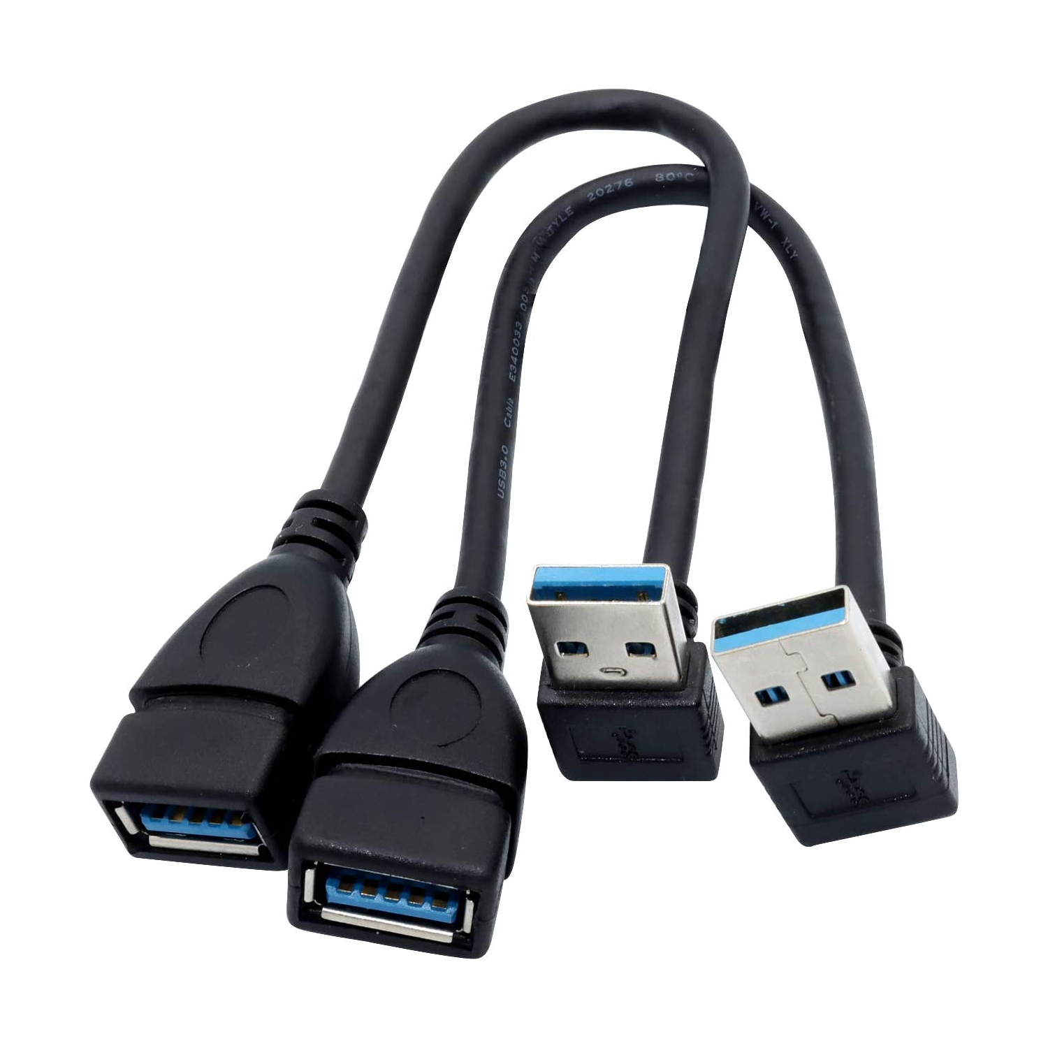 Male to Female Extension Cable - 2Pack USB 3.0 Male to Female Adapter 7.9inches