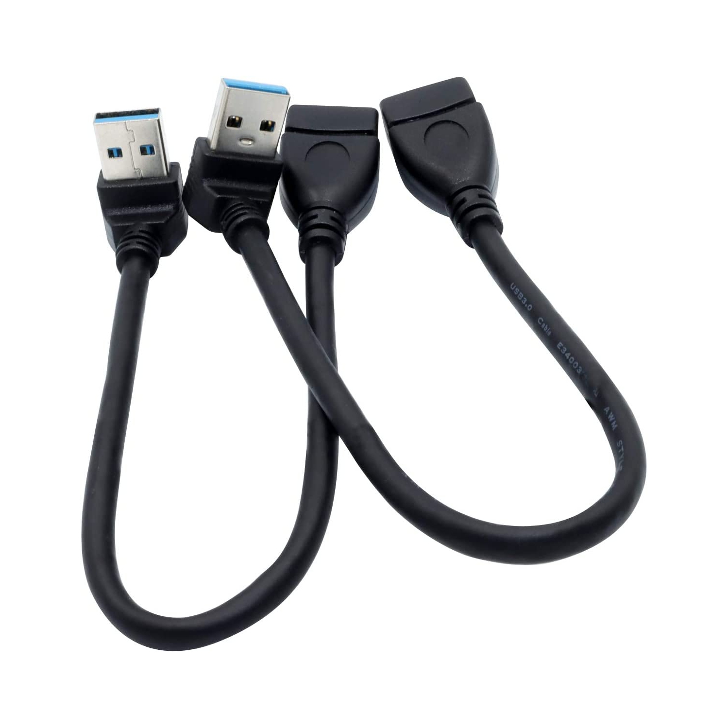 Male to Female Extension Cable - 2Pack USB 3.0 Male to Female Adapter 7.9inches
