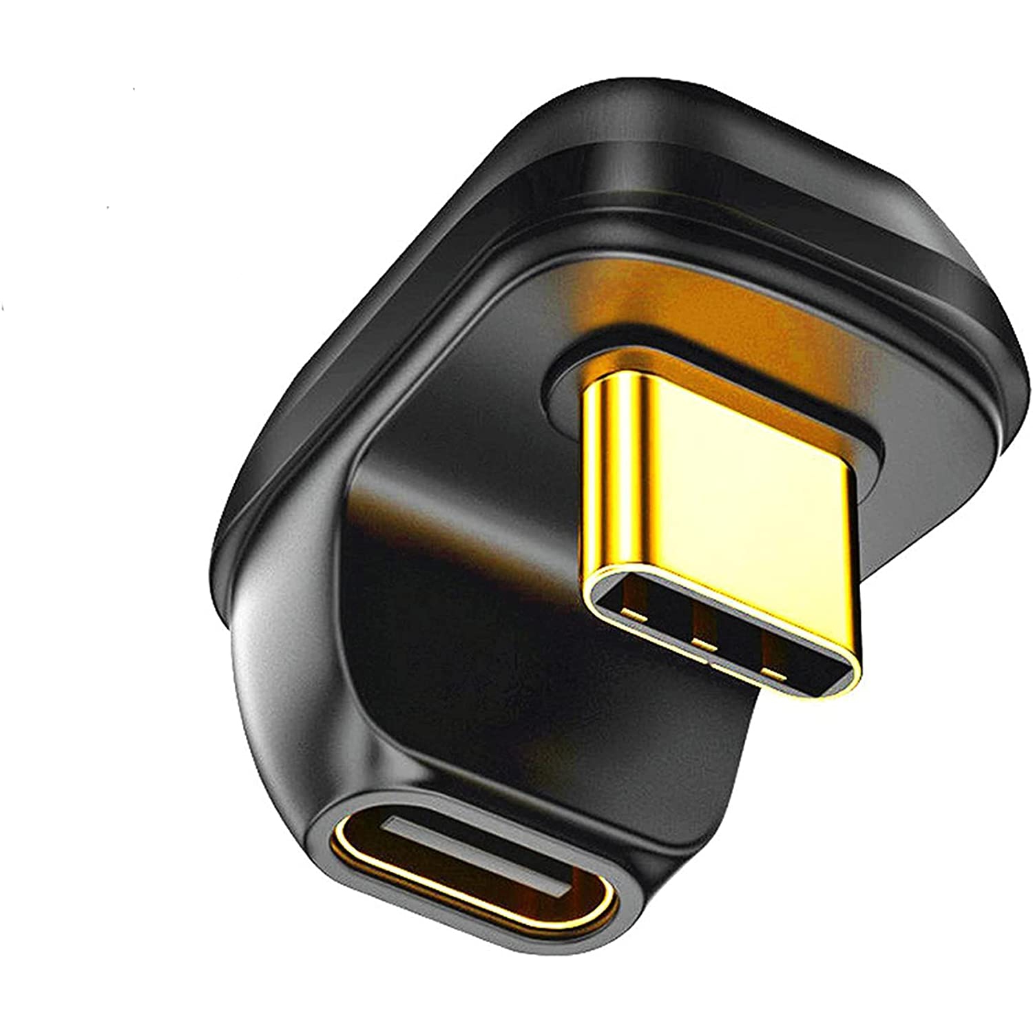 S U Shape USB C Adapter 40Gbps 180 Degree Angle USB 4 Adapter Type C Male to Female Extender PD 100W Fast Charging 8K@60Hz for Laptop,Tablet,Type C