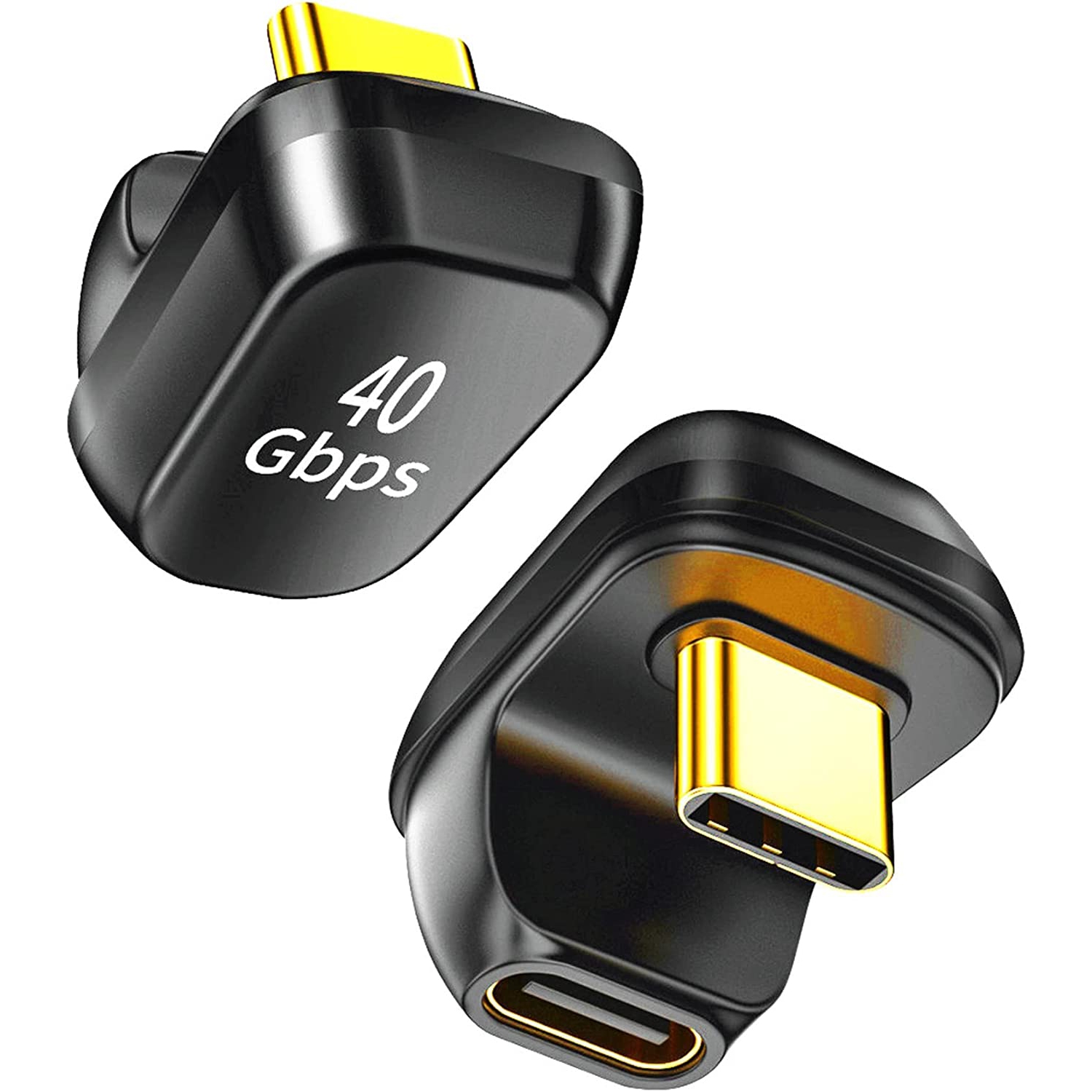 S U Shape USB C Adapter 40Gbps 180 Degree Angle USB 4 Adapter Type C Male to Female Extender PD 100W Fast Charging 8K@60Hz for Laptop,Tablet,Type C