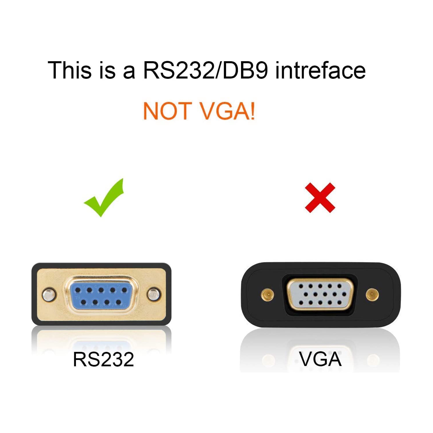 Adaptateur USB vers RS232 avec jeu de puces PL2303, câble convertisseur série DB9 plaqué or 10 pi USB 2.0 mâle vers RS232 femelle pour Windows 10,
