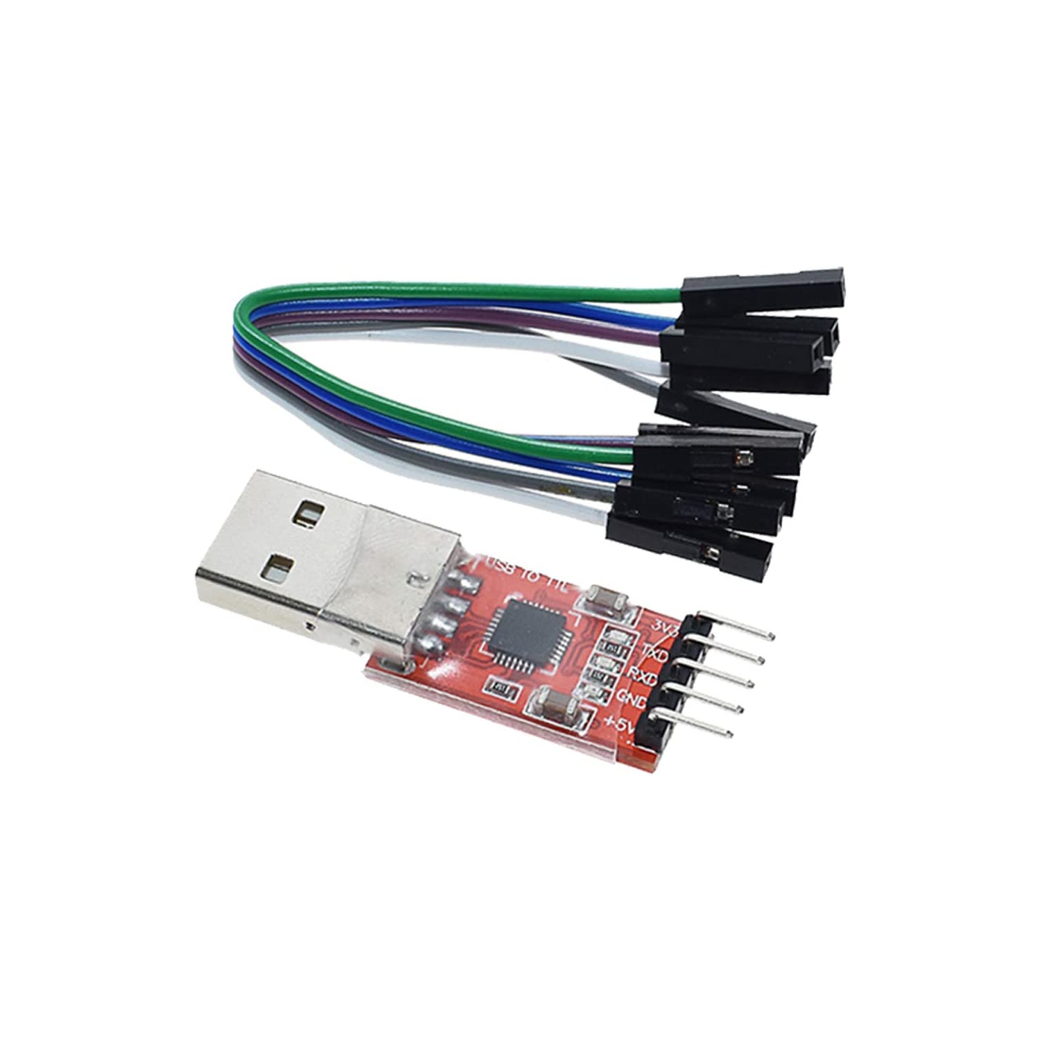 H CP2102 USB 2.0 to TTL Module Serial Converter Adapter Module USB to TTL Downloader with Jumper Wires